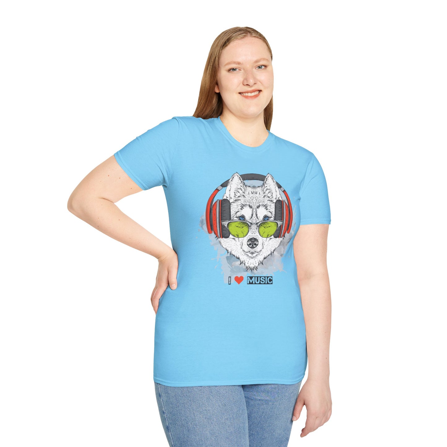 I love Music Animals Shirts, Shirt with Animals, Animals with Headphones Shirt