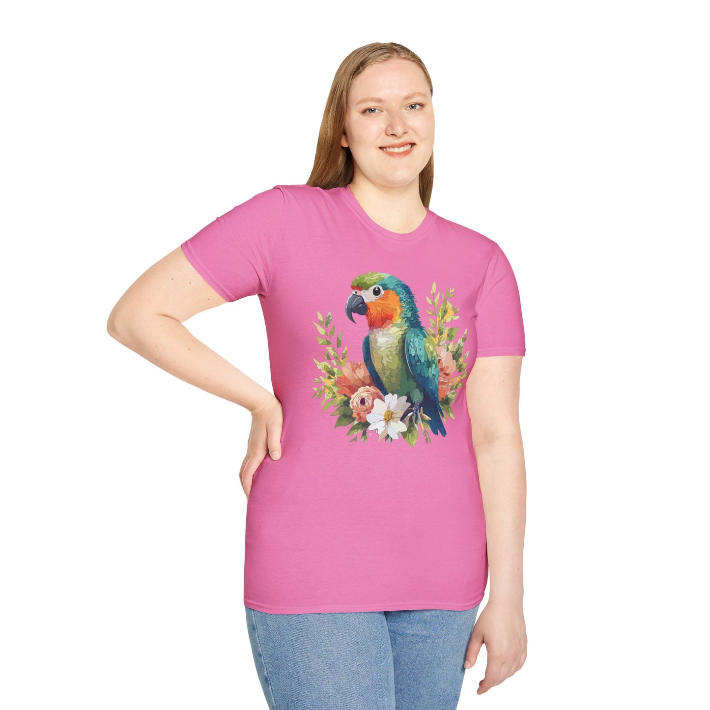 Bird T-Shirt, Floral Bird T Shirt, Shirt with Bird, Shirt with Animal