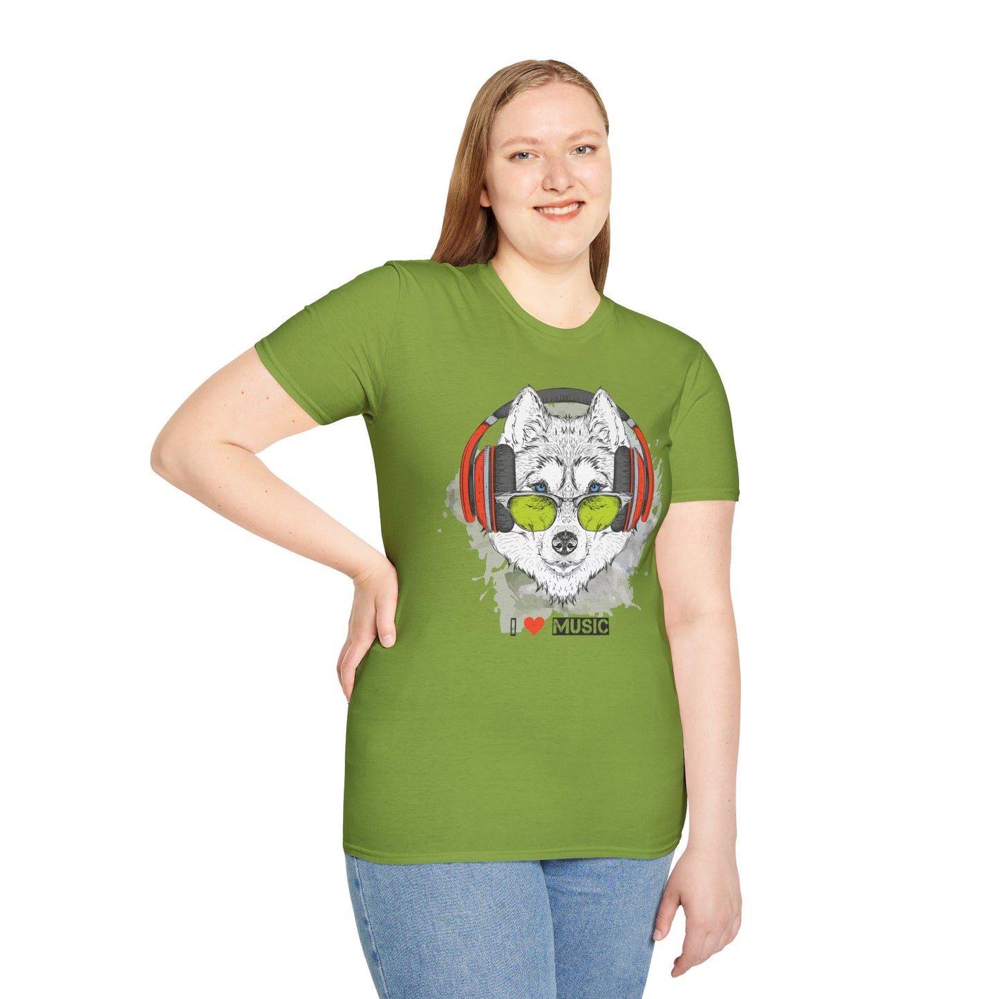 I love Music Animals Shirts, Shirt with Animals, Animals with Headphones Shirt
