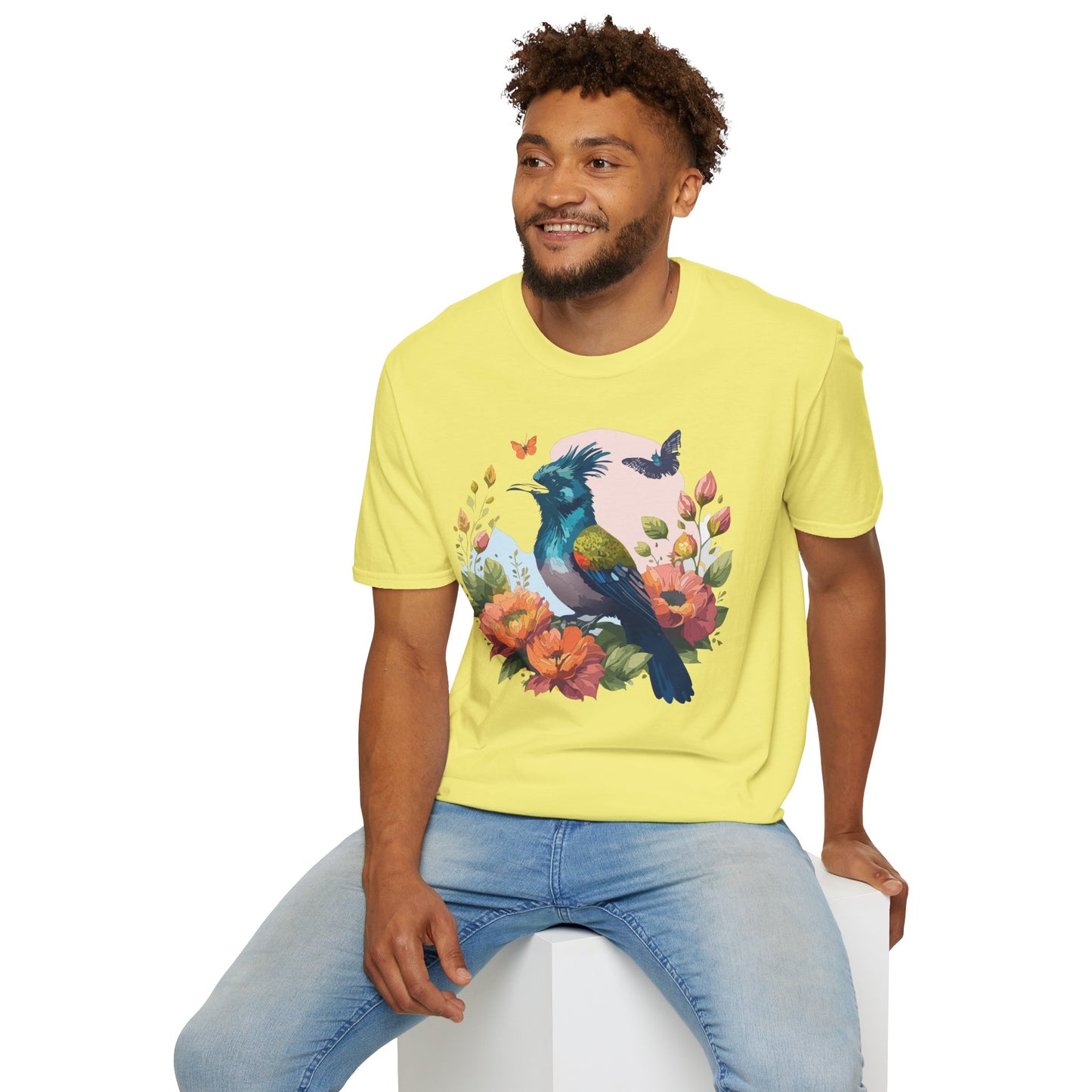 Bird T-Shirt, Floral Bird T Shirt, Shirt with Bird, Shirt with Animal