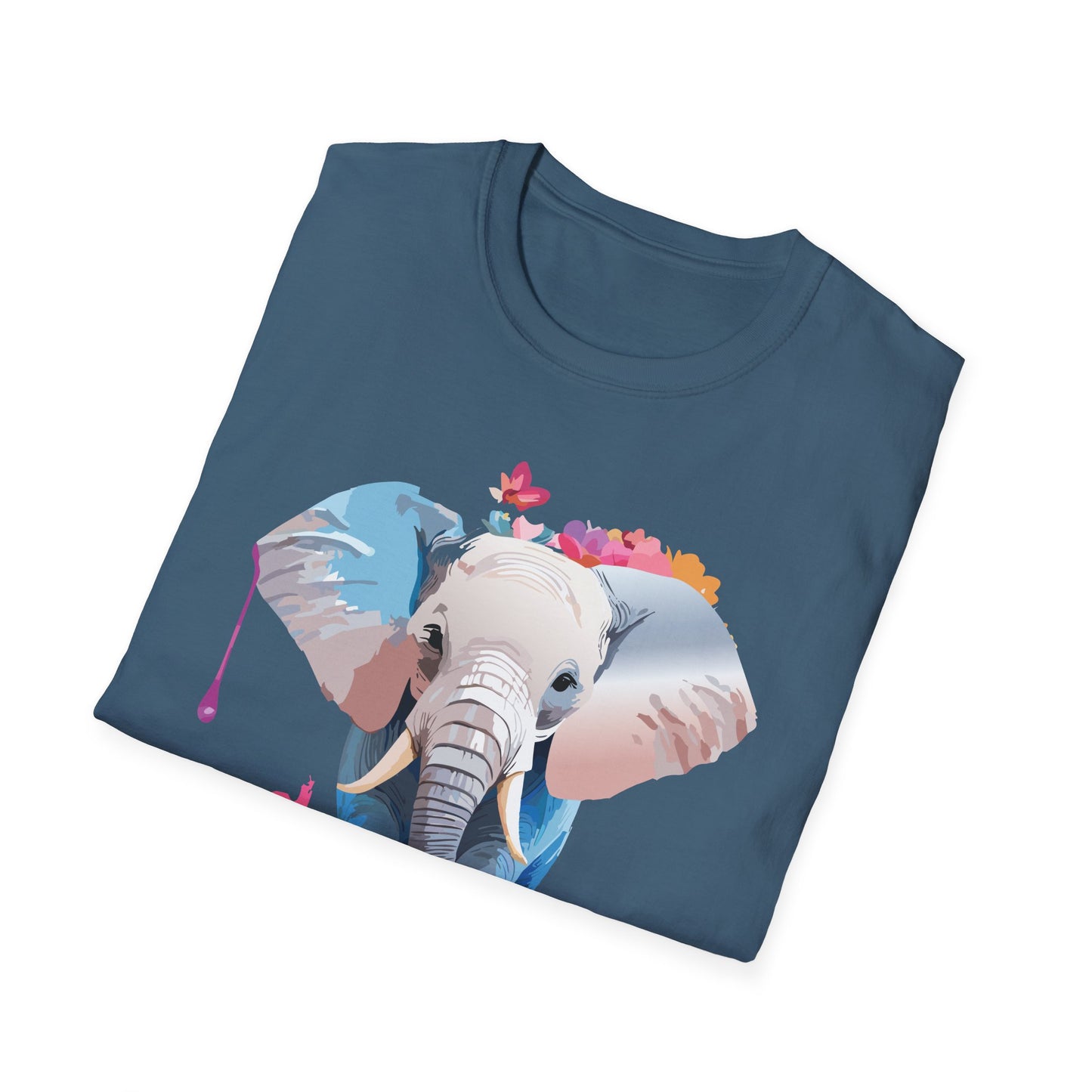 Elephant Shirt, T Shirt with Elephant, Elephant on T Shirt, T Shirt with Animation, Animals Tee Shirt