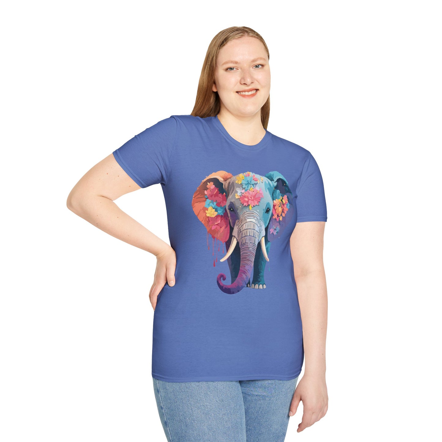 Elephant Shirt, T Shirt with Elephant, Elephant on T Shirt, T Shirt with Animation, Animals Tee Shirt