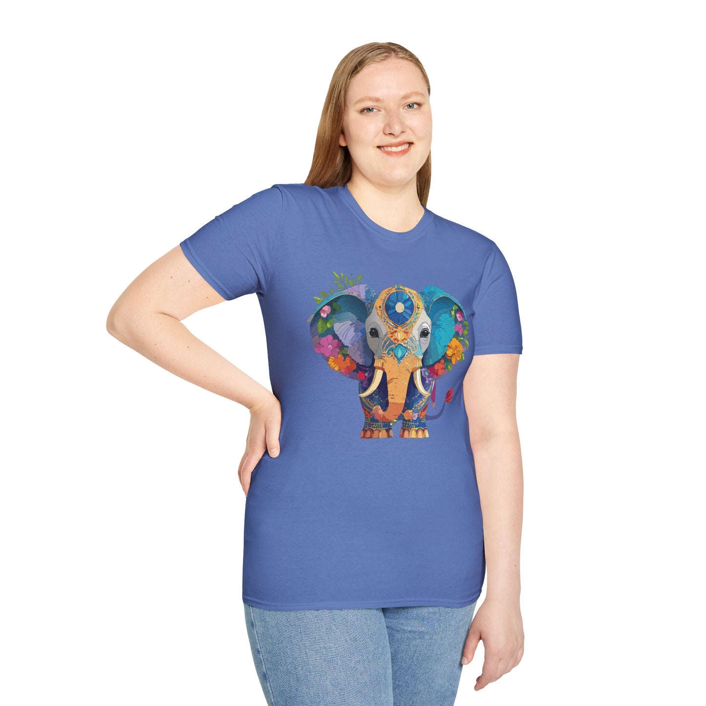 Elephant Shirt, T Shirt with Elephant, Elephant on T Shirt, T Shirt with Animation, Animals Tee Shirt