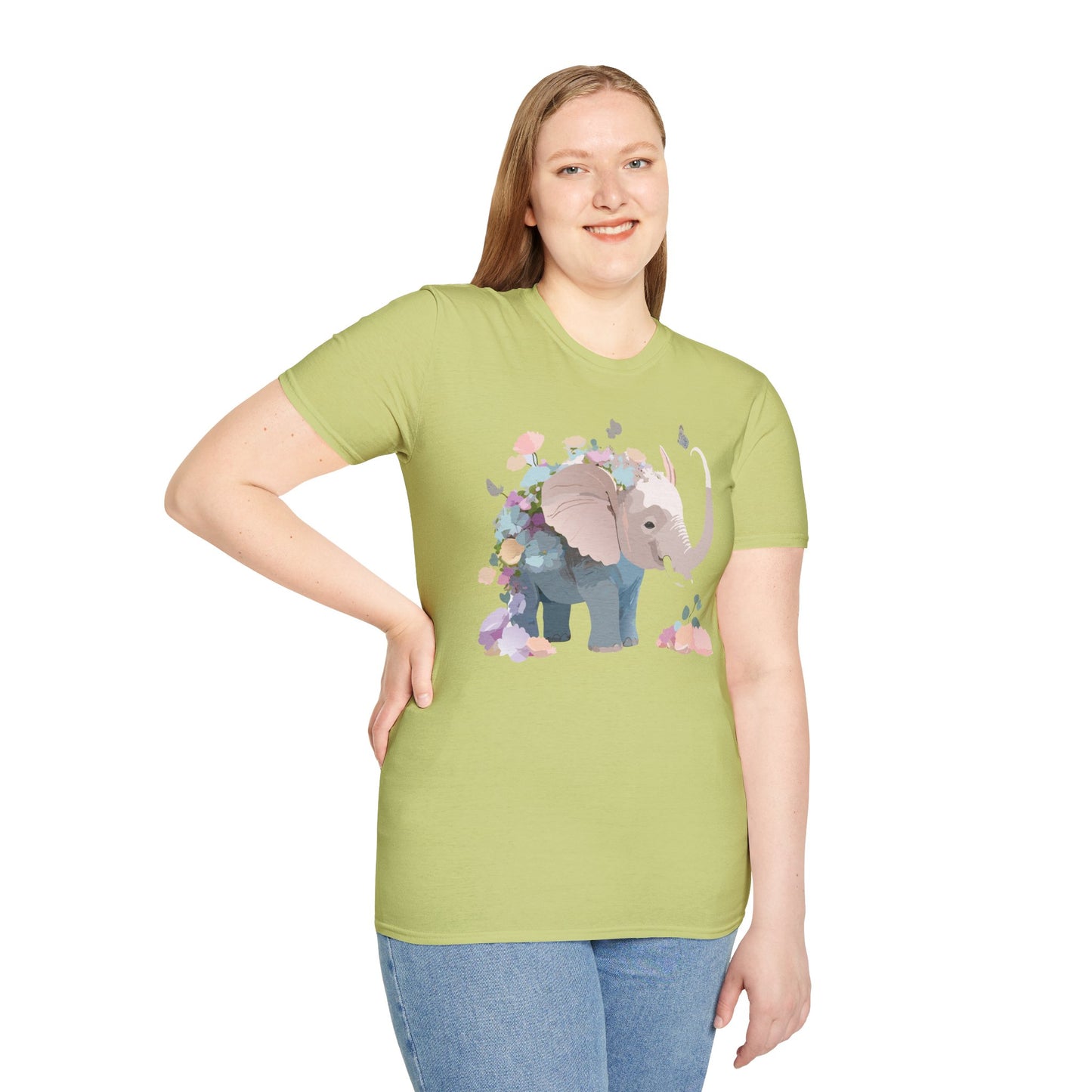 Elephant Shirt, T Shirt with Elephant, Elephant on T Shirt, T Shirt with Animation, Animals Tee Shirt