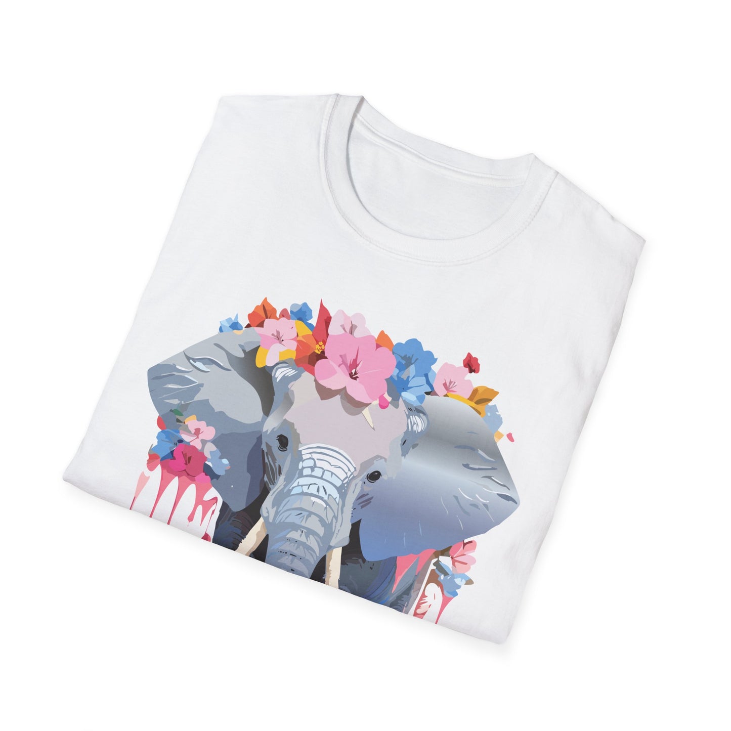 Elephant Shirt, T Shirt with Elephant, Elephant on T Shirt, T Shirt with Animation, Animals Tee Shirt