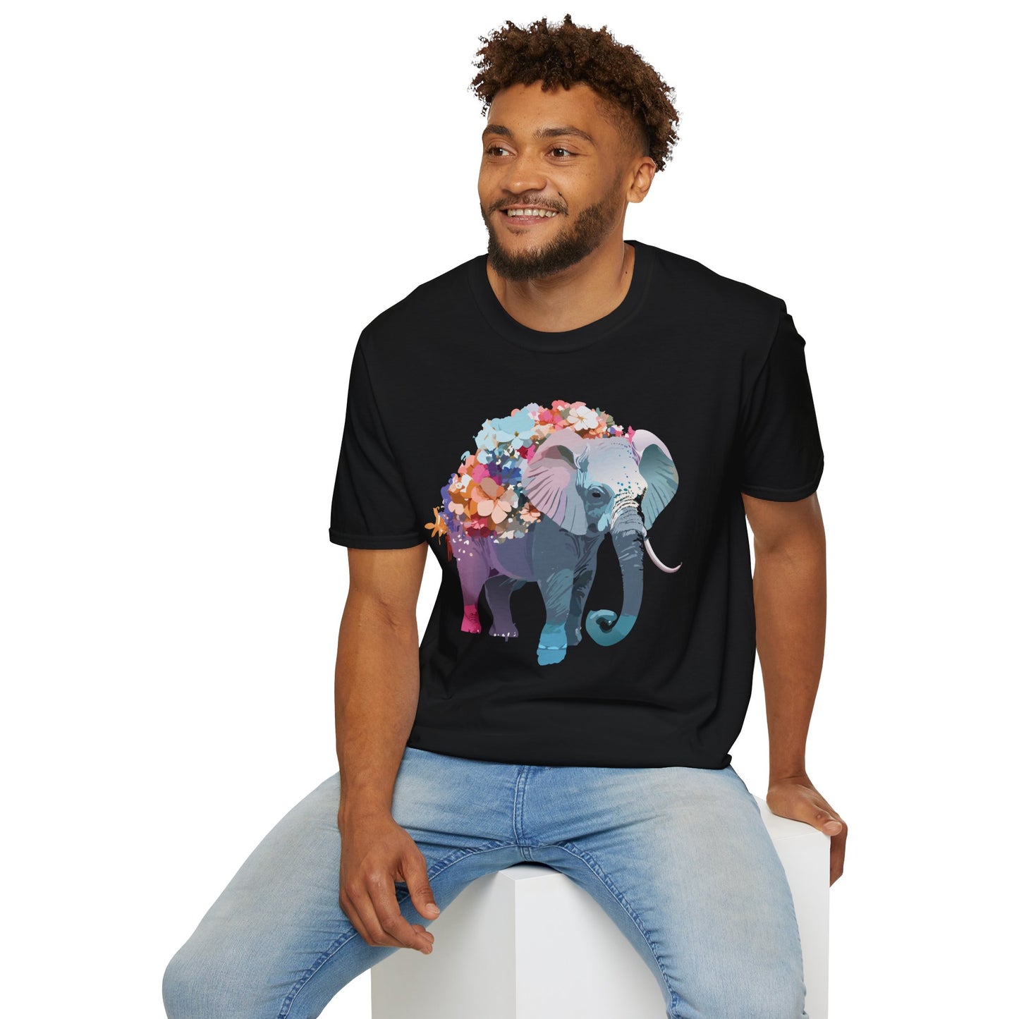 Elephant Shirt, T Shirt with Elephant, Elephant on T Shirt, T Shirt with Animation, Animals Tee Shirt