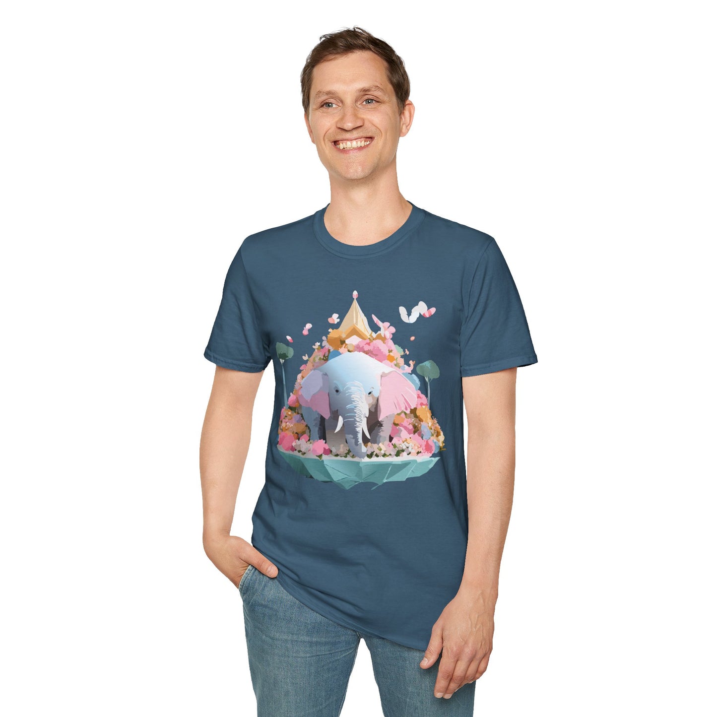 Elephant Shirt, T Shirt with Elephant, Elephant on T Shirt, T Shirt with Animation, Animals Tee Shirt