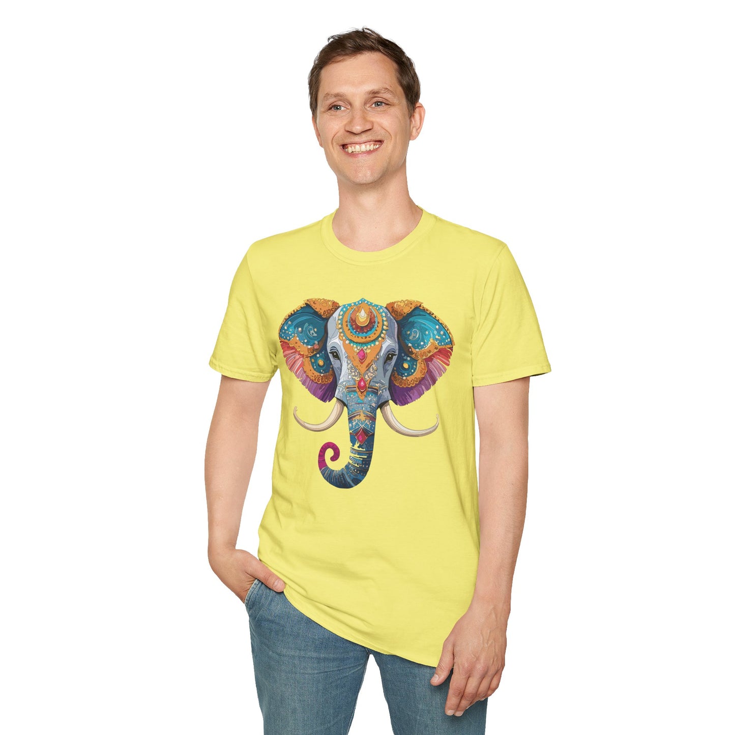 Elephant Shirt, T Shirt with Elephant, Elephant on T Shirt, T Shirt with Animation, Animals Tee Shirt