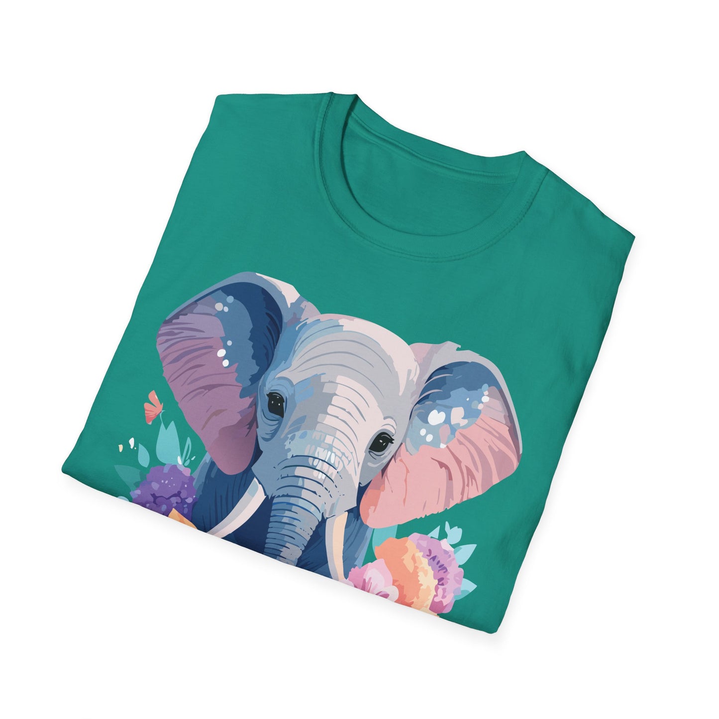 Elephant Shirt, T Shirt with Elephant, Elephant on T Shirt, T Shirt with Animation, Animals Tee Shirt