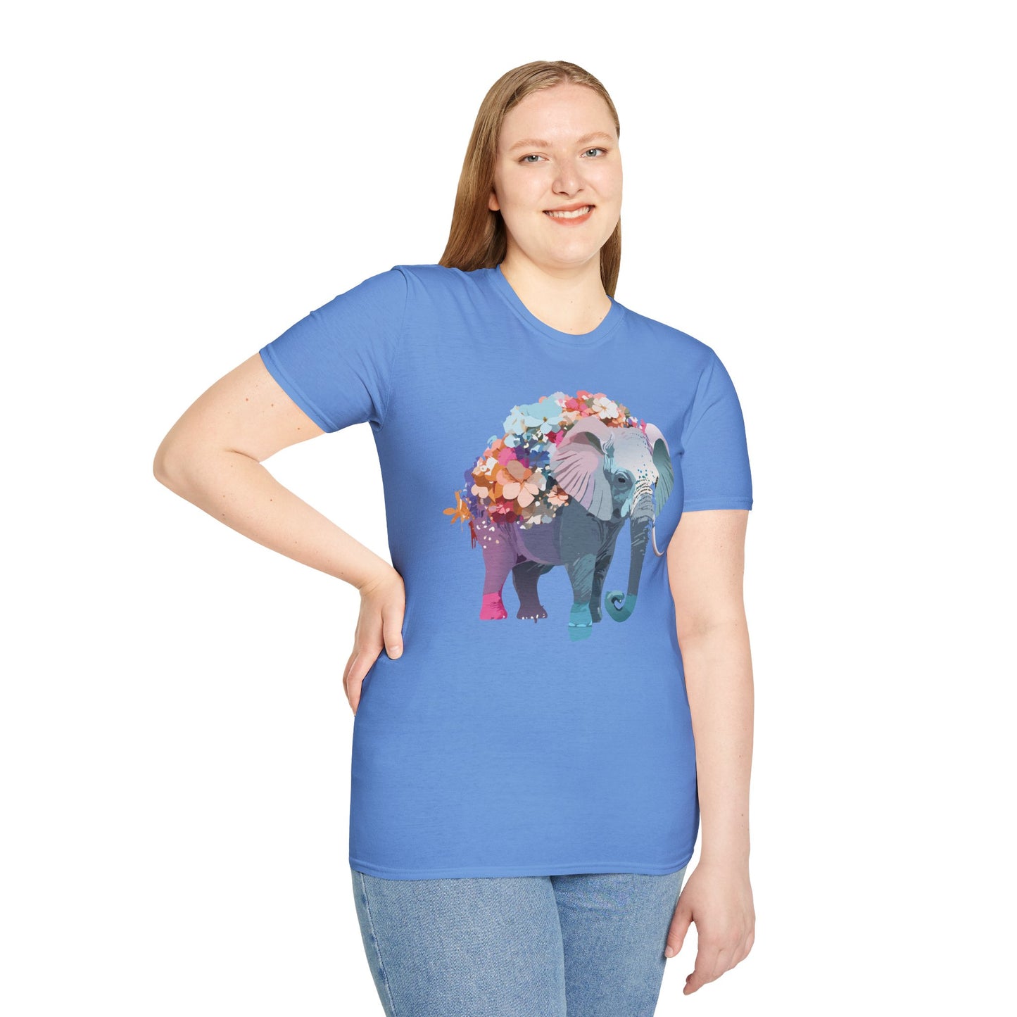 Elephant Shirt, T Shirt with Elephant, Elephant on T Shirt, T Shirt with Animation, Animals Tee Shirt