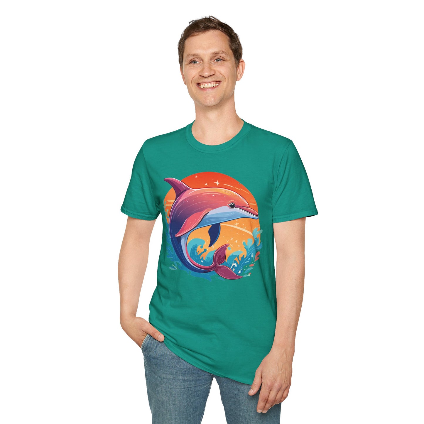 Dolphin Shirts, Shirt with Dolphin, Fish Tee Shirt, Animal Shirt