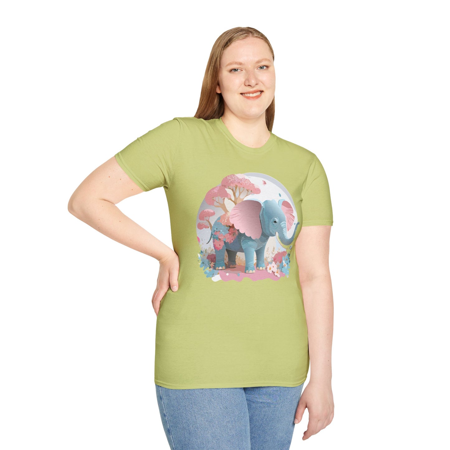 Elephant Shirt, T Shirt with Elephant, Elephant on T Shirt, T Shirt with Animation, Animals Tee Shirt