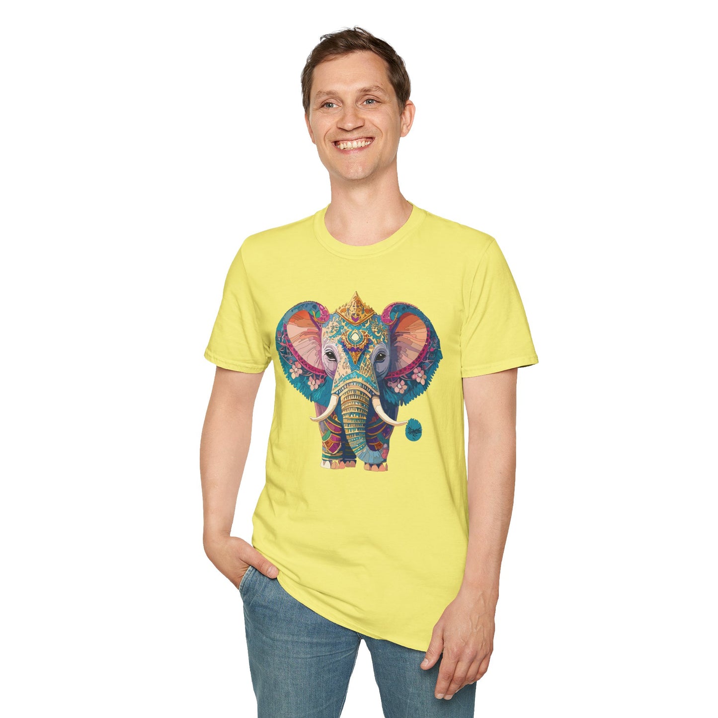 Elephant Shirt, T Shirt with Elephant, Elephant on T Shirt, T Shirt with Animation, Animals Tee Shirt