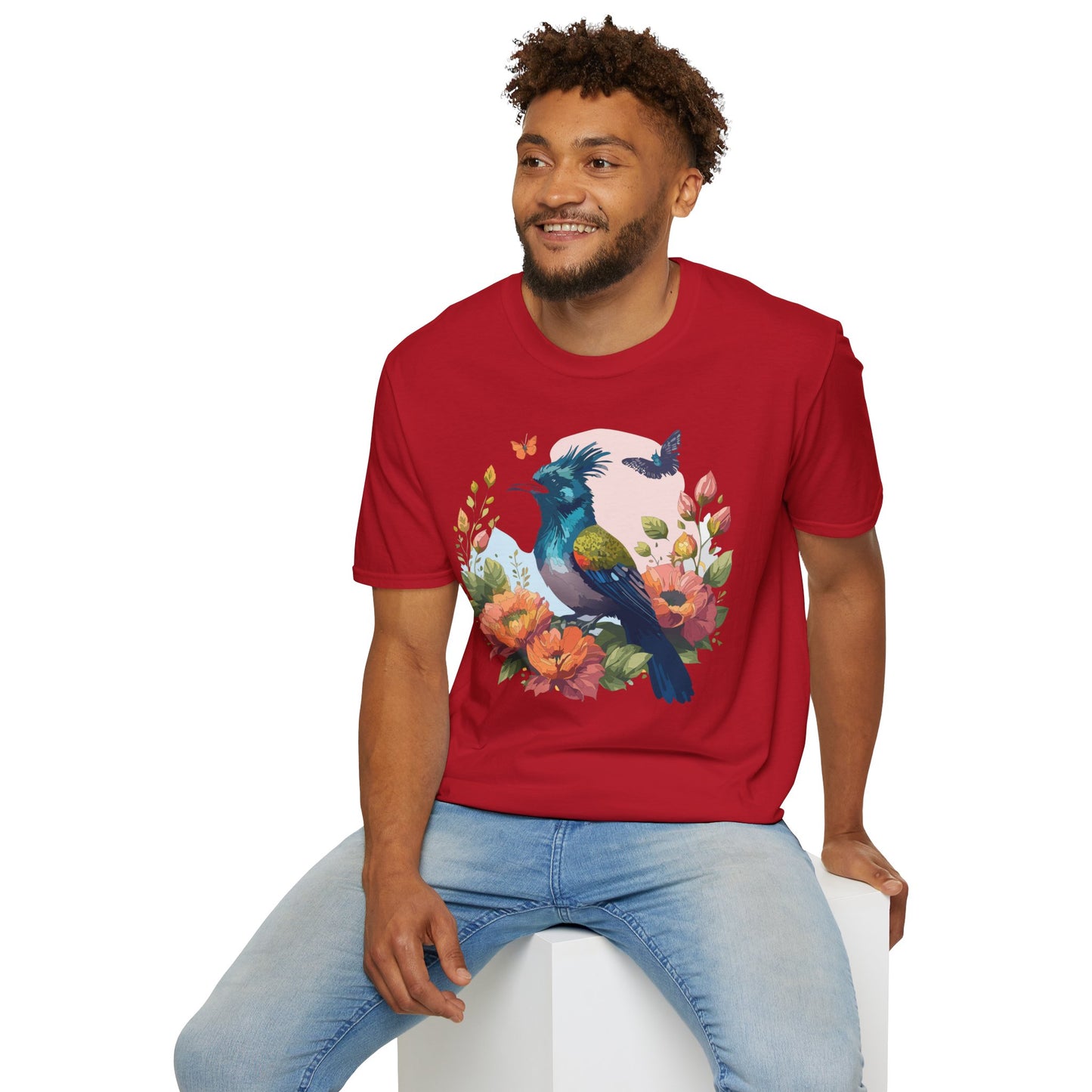 Bird T-Shirt, Floral Bird T Shirt, Shirt with Bird, Shirt with Animal