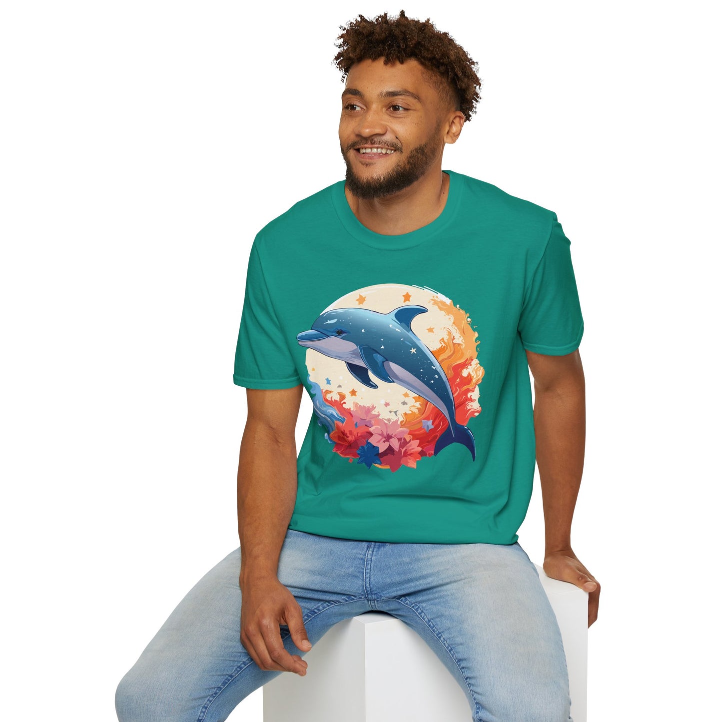 Dolphin Shirts, Shirt with Dolphin, Fish Tee Shirt, Animal Shirt