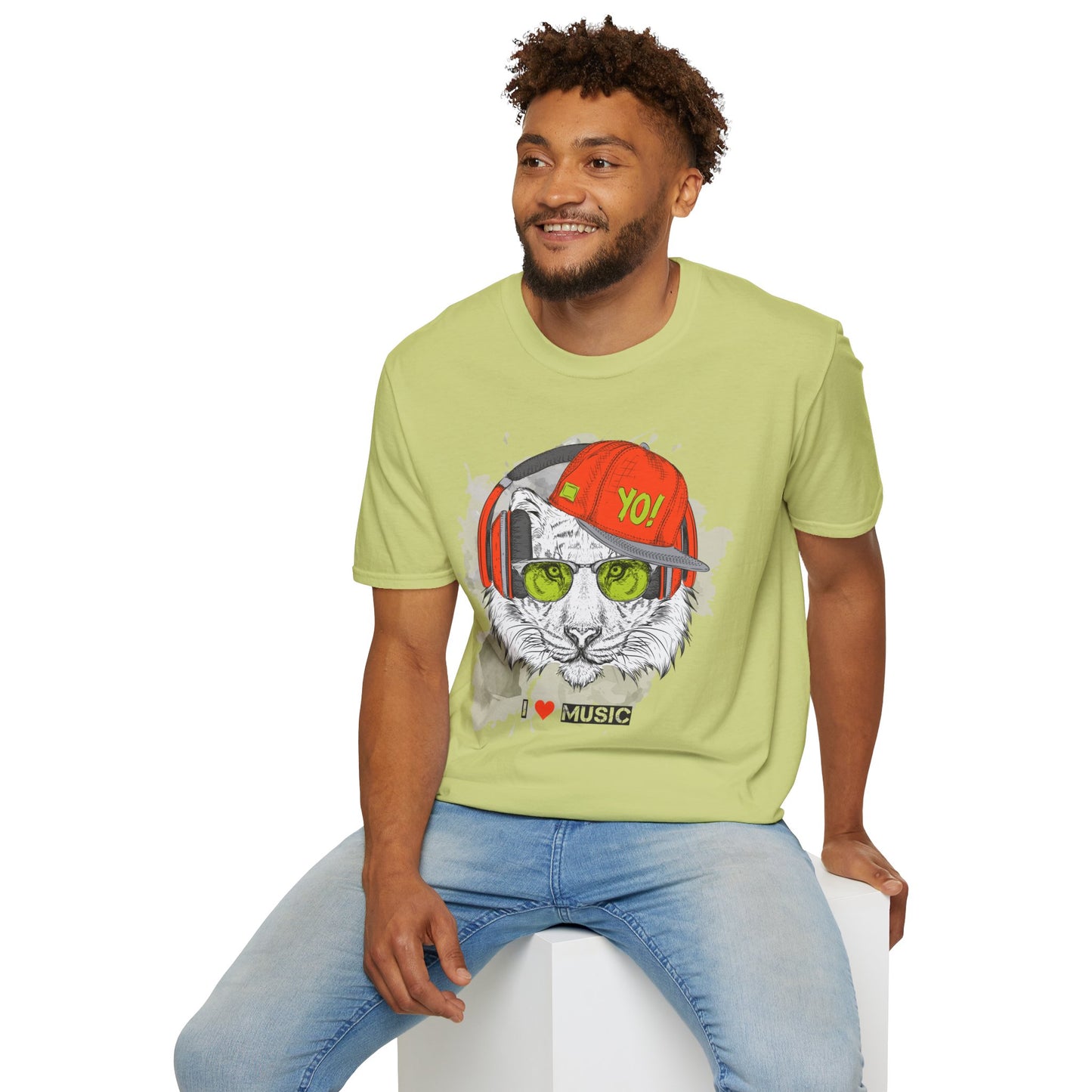 I love Music Animals Shirts, Shirt with Animals, Animals with Headphones Shirt