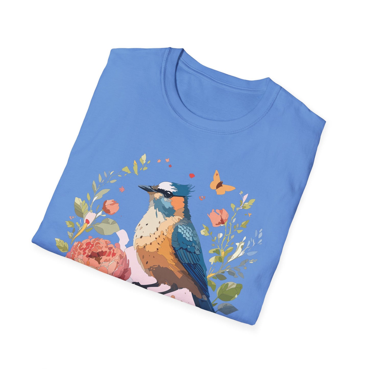 Bird T-Shirt, Floral Bird T Shirt, Shirt with Bird, Shirt with Animal