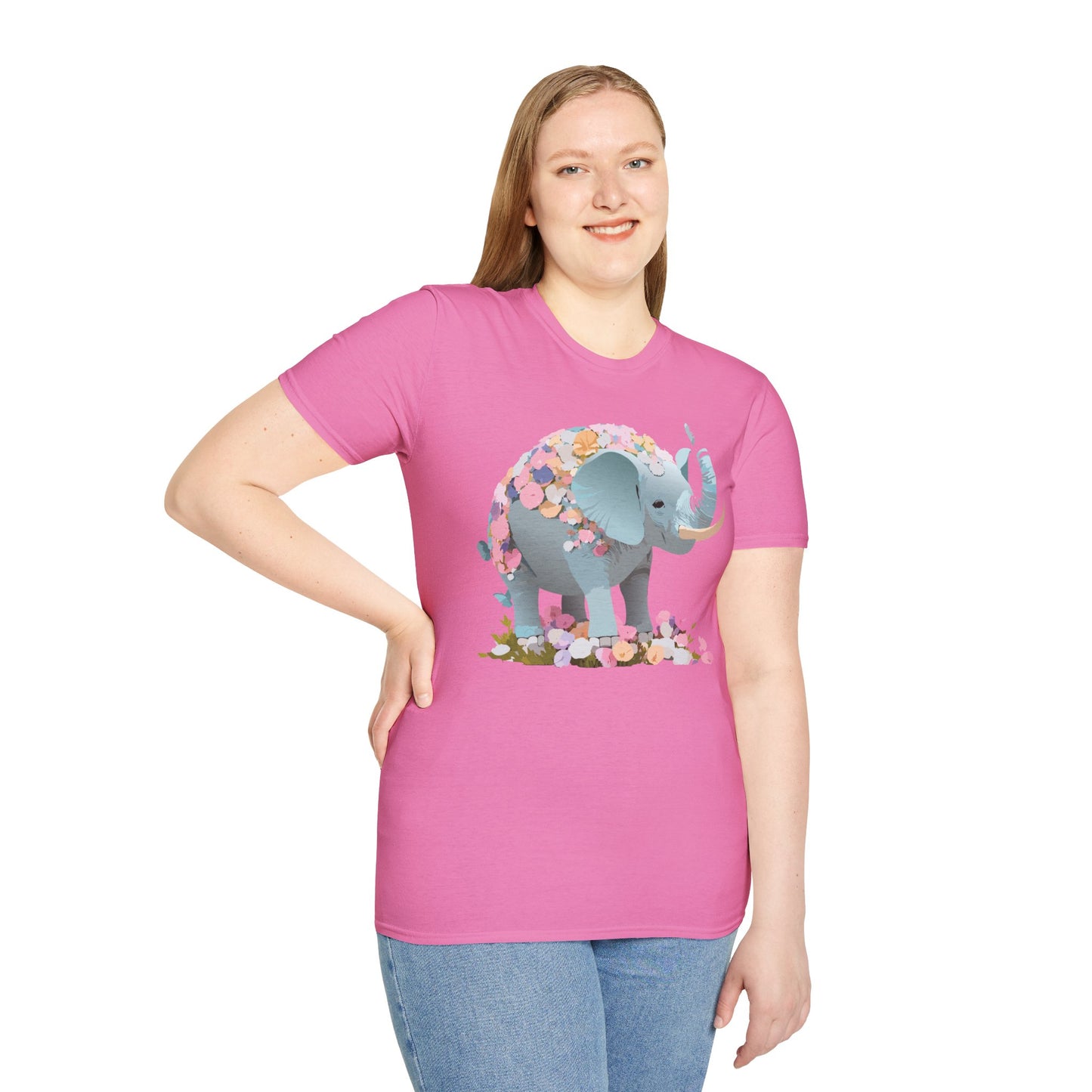 Elephant Shirt, T Shirt with Elephant, Elephant on T Shirt, T Shirt with Animation, Animals Tee Shirt