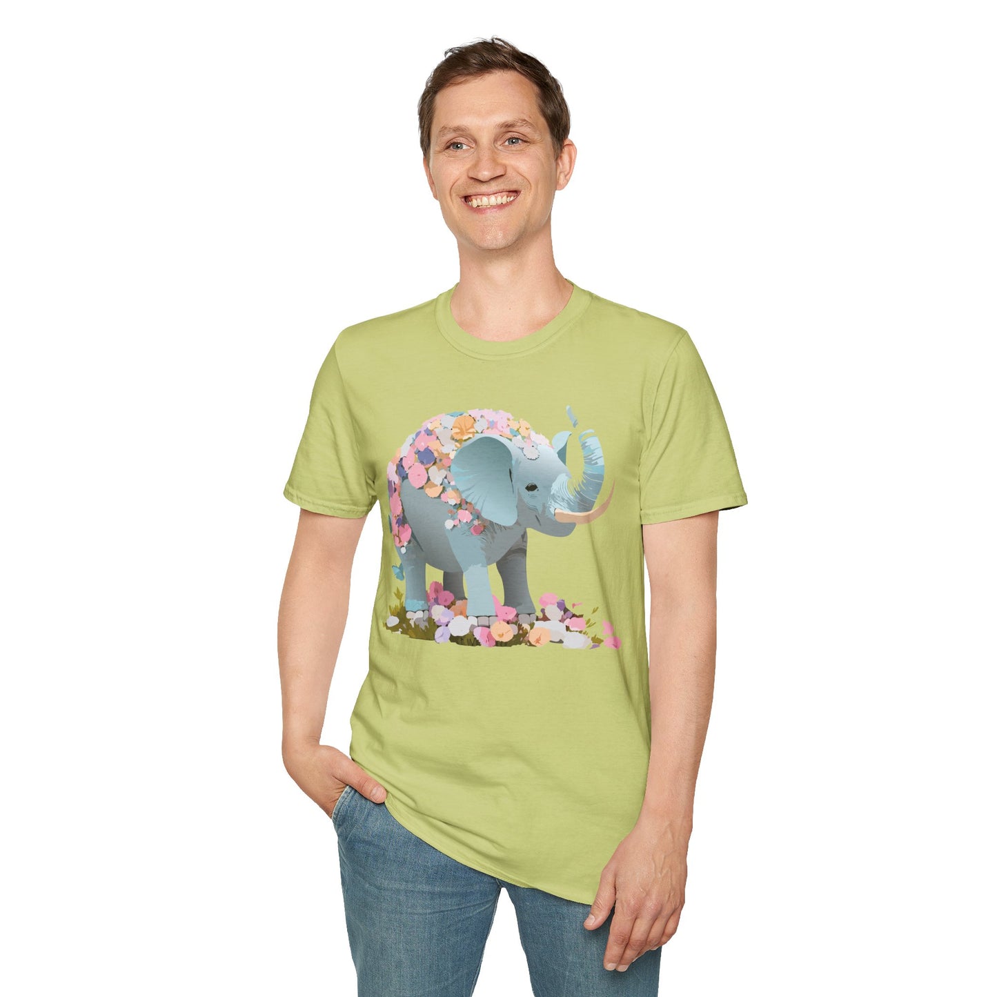 Elephant Shirt, T Shirt with Elephant, Elephant on T Shirt, T Shirt with Animation, Animals Tee Shirt