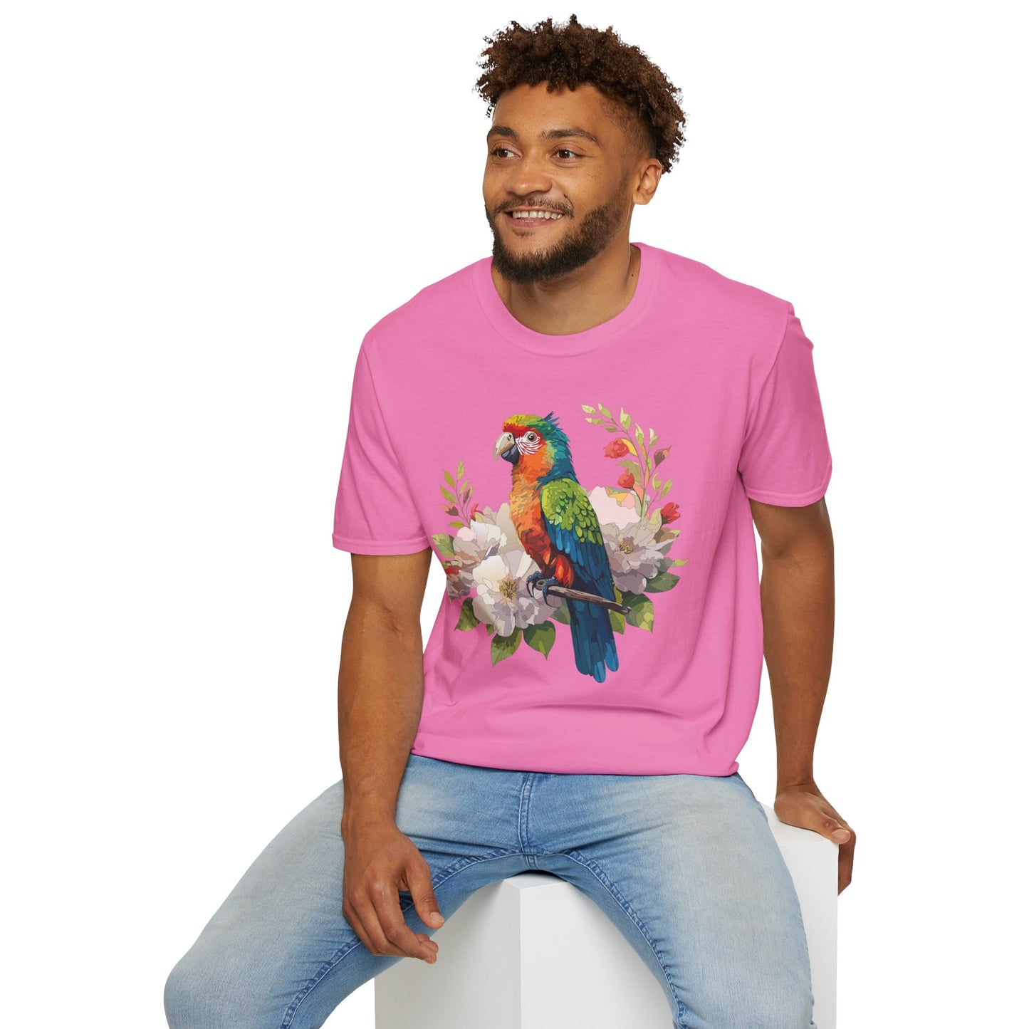 Bird T-Shirt, Floral Bird T Shirt, Shirt with Bird, Shirt with Animal