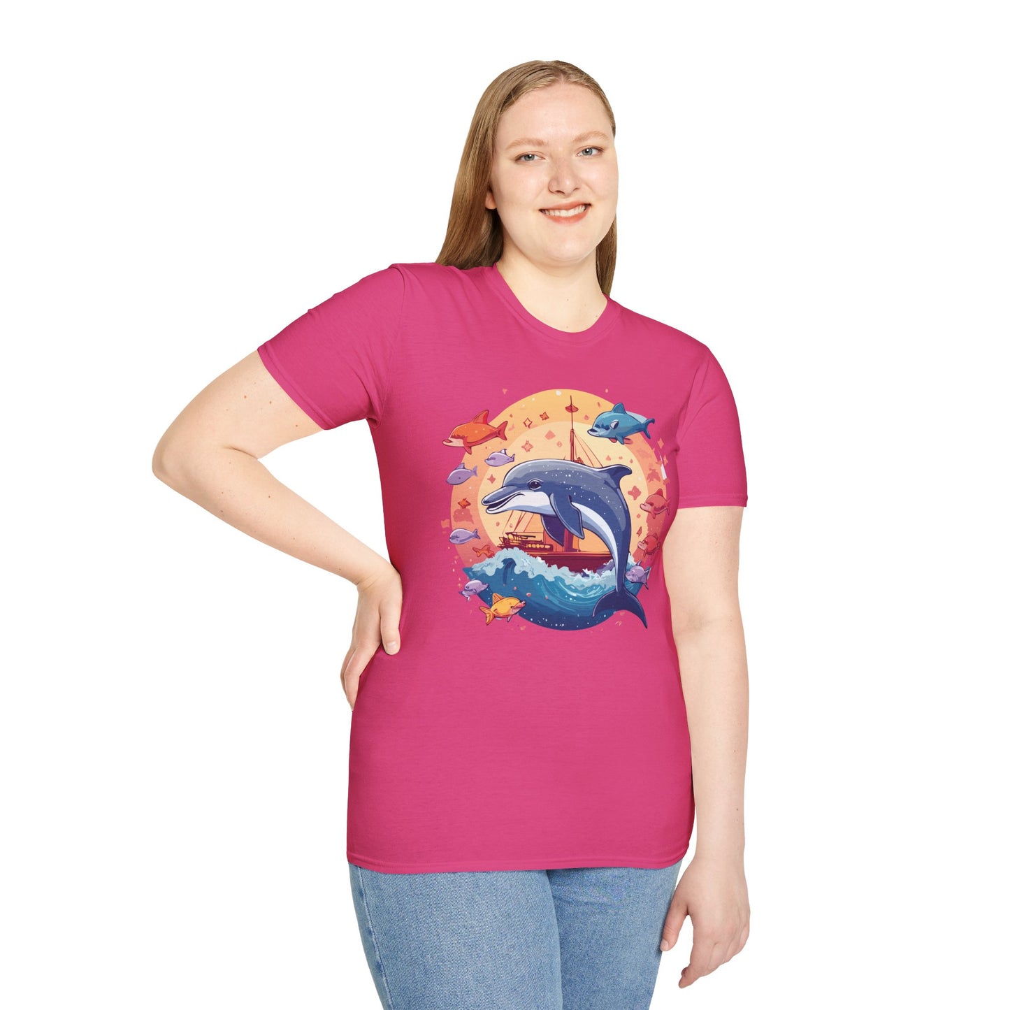 Dolphin Shirts, Shirt with Dolphin, Fish Tee Shirt, Animal Shirt