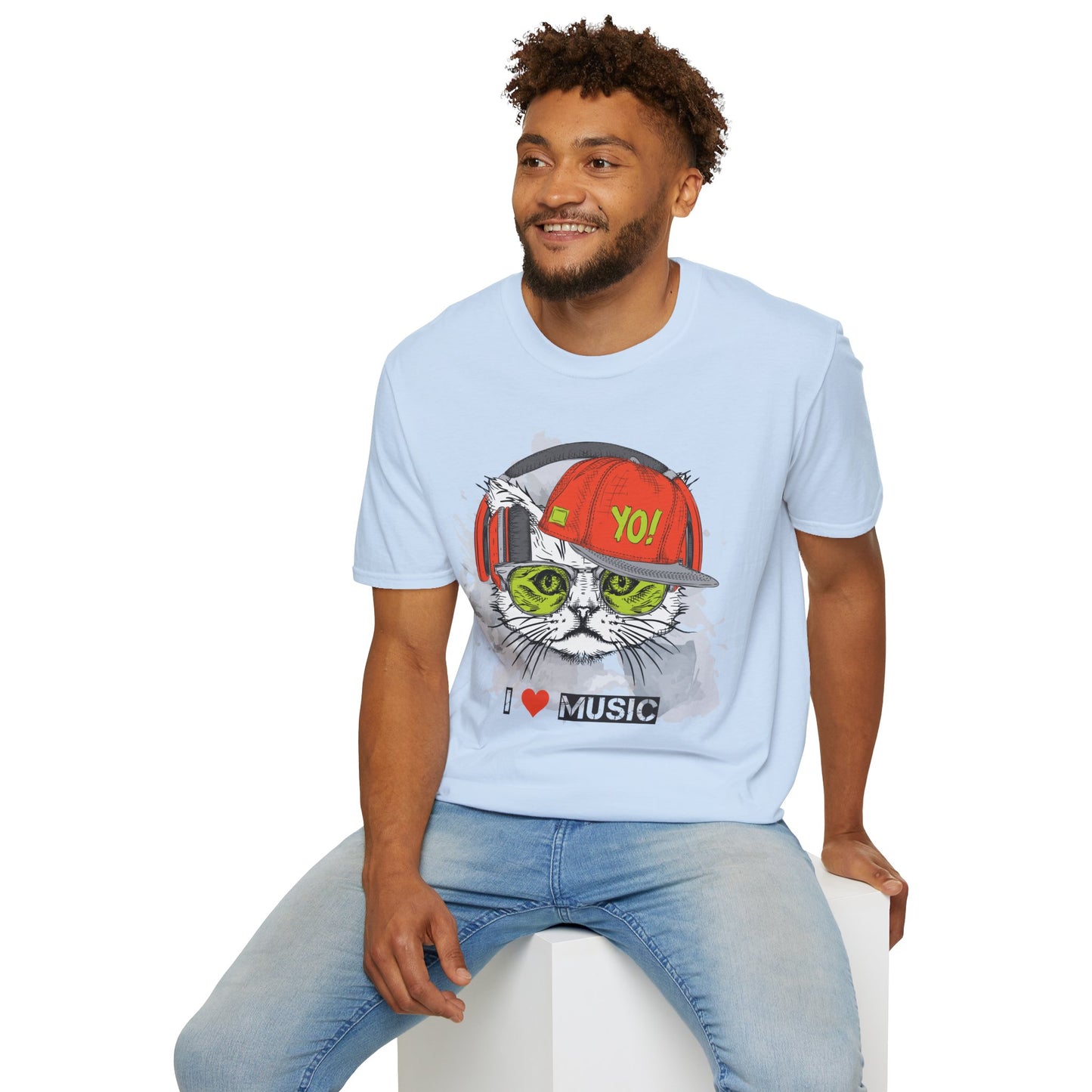 I love Music Animals Shirts, Shirt with Animals, Animals with Headphones Shirt