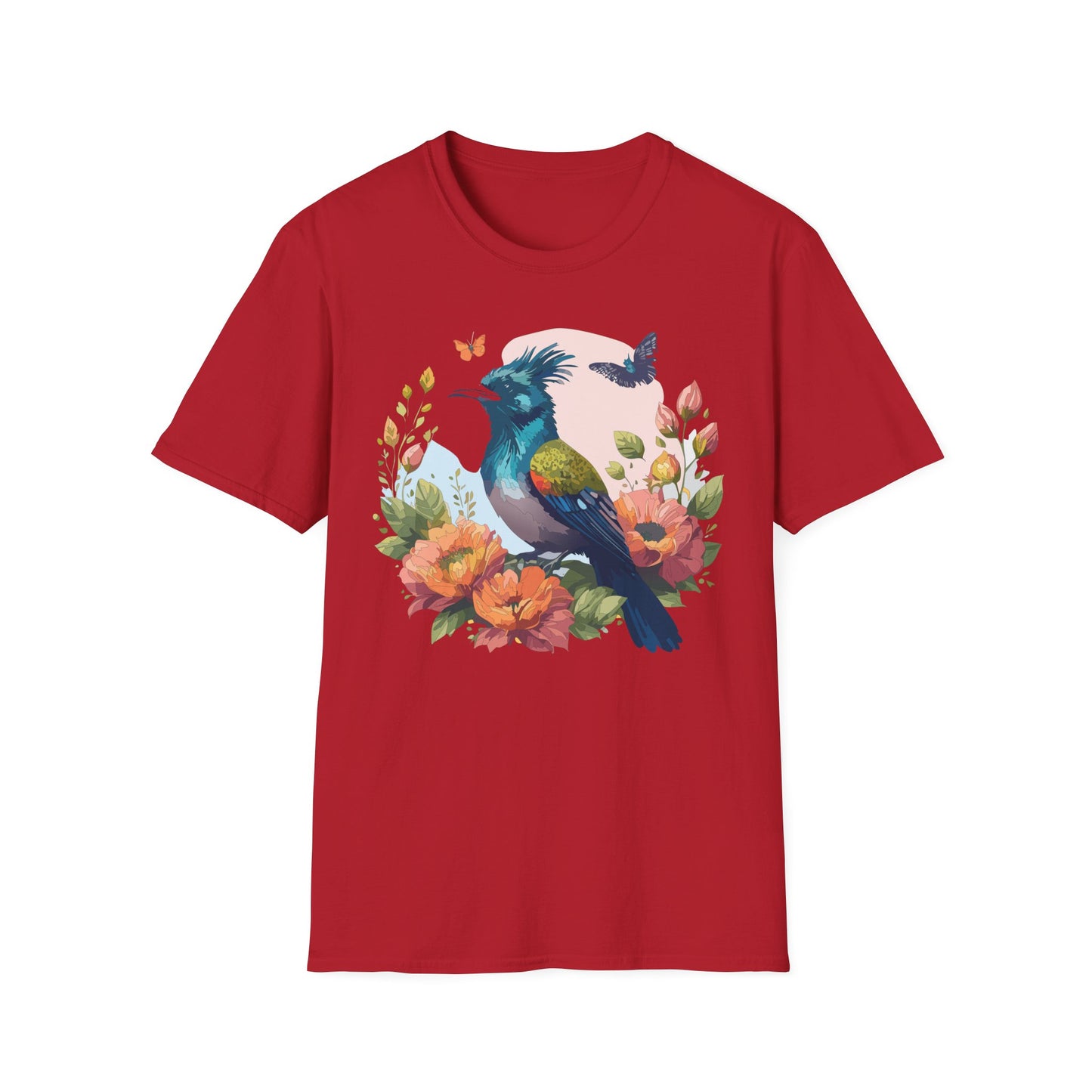 Bird T-Shirt, Floral Bird T Shirt, Shirt with Bird, Shirt with Animal