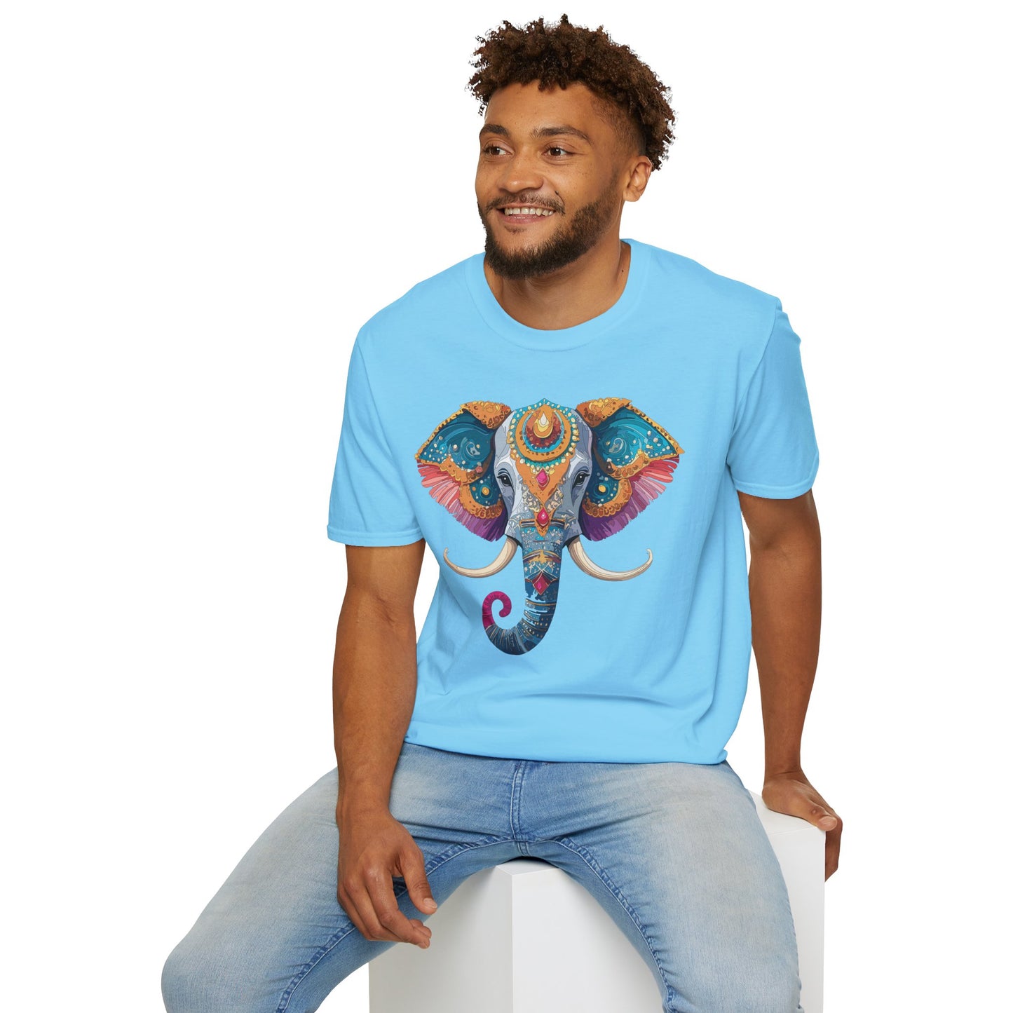 Elephant Shirt, T Shirt with Elephant, Elephant on T Shirt, T Shirt with Animation, Animals Tee Shirt