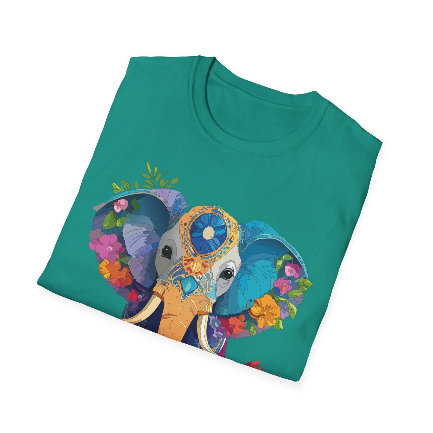Elephant Shirt, T Shirt with Elephant, Elephant on T Shirt, T Shirt with Animation, Animals Tee Shirt