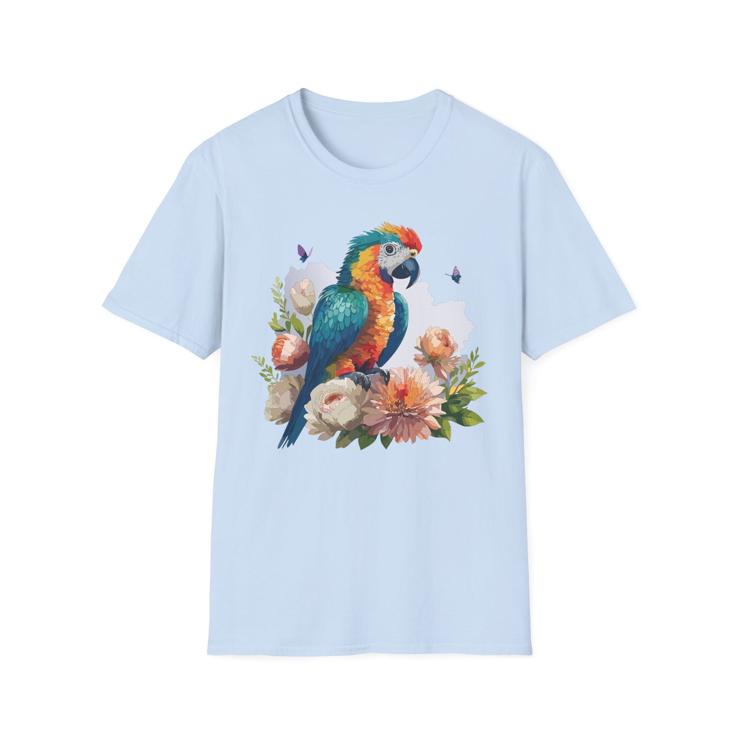 Bird T-Shirt, Floral Bird T Shirt, Shirt with Bird, Shirt with Animal