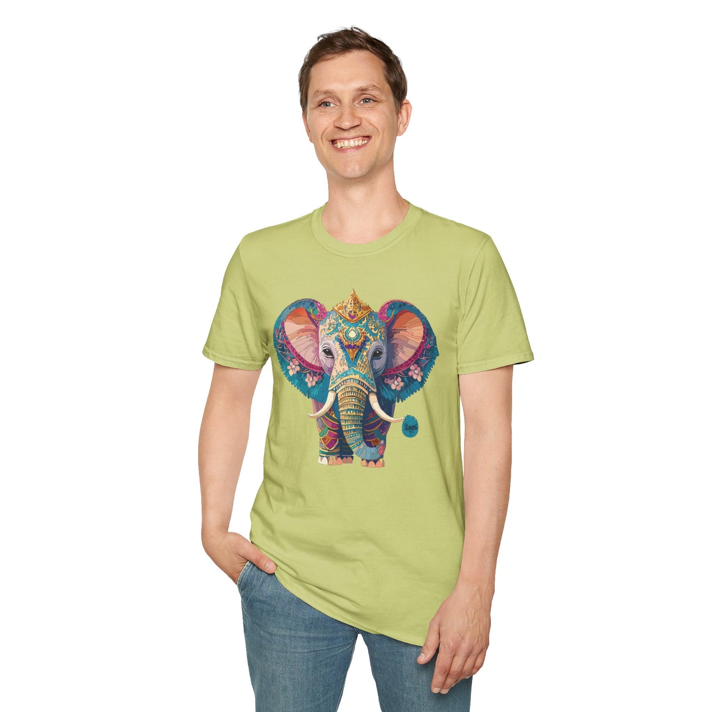 Elephant Shirt, T Shirt with Elephant, Elephant on T Shirt, T Shirt with Animation, Animals Tee Shirt