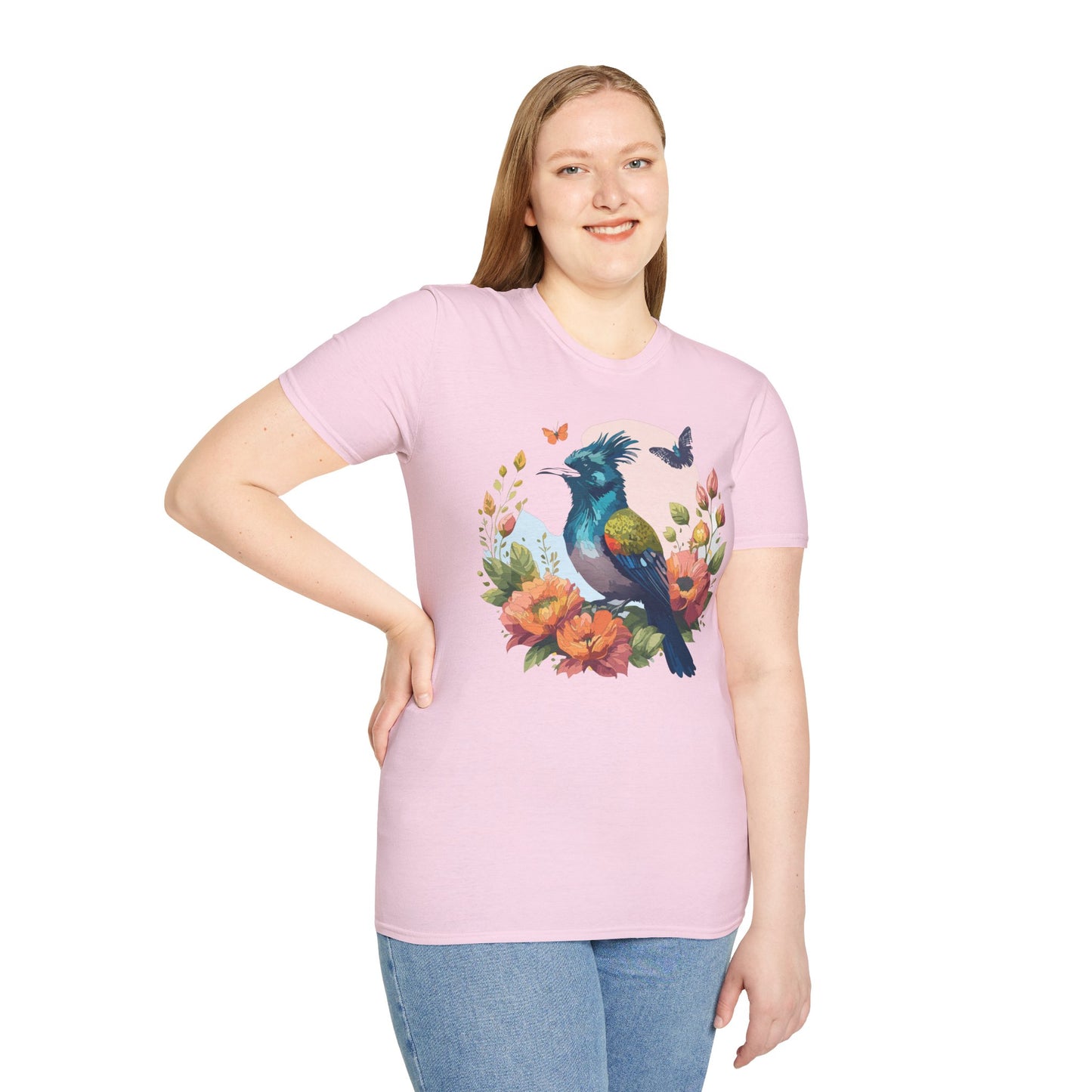 Bird T-Shirt, Floral Bird T Shirt, Shirt with Bird, Shirt with Animal