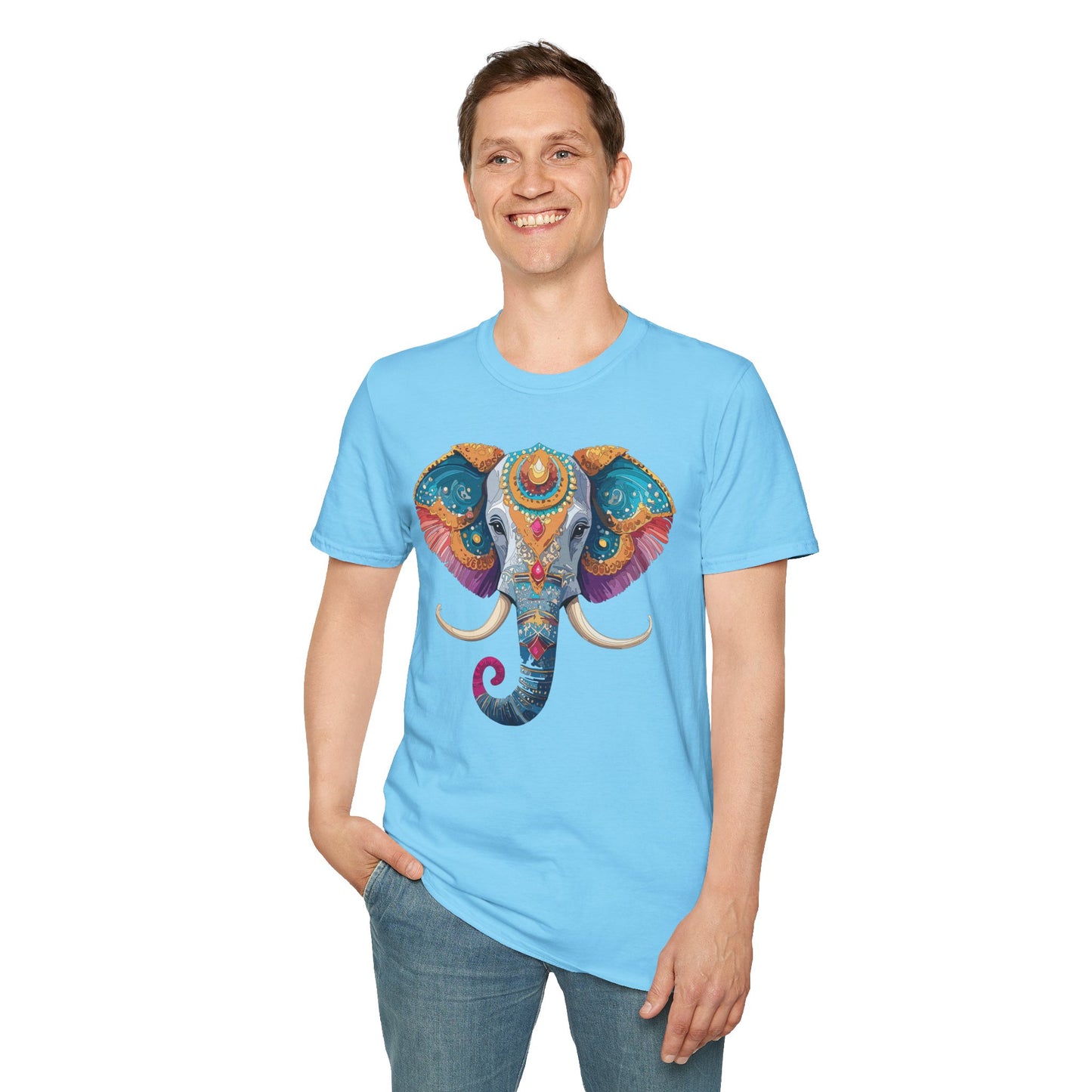 Elephant Shirt, T Shirt with Elephant, Elephant on T Shirt, T Shirt with Animation, Animals Tee Shirt