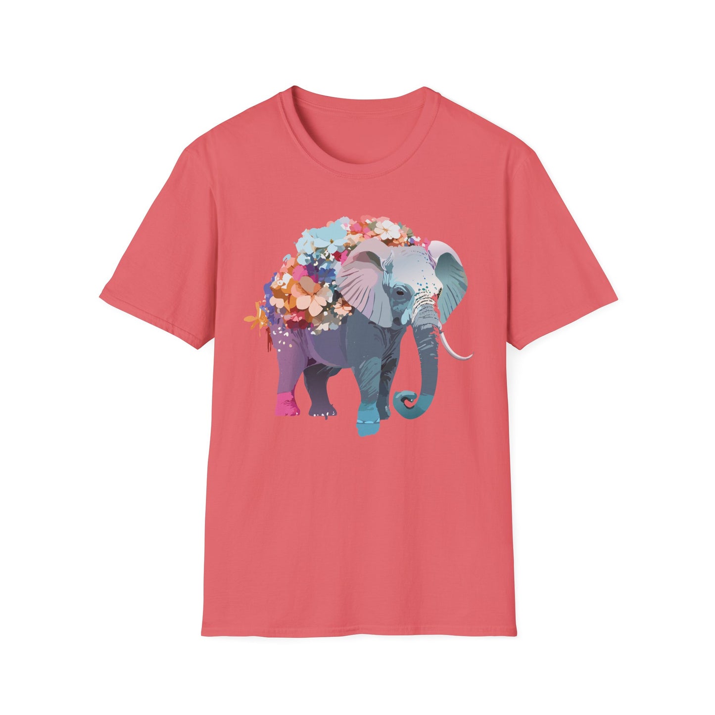 Elephant Shirt, T Shirt with Elephant, Elephant on T Shirt, T Shirt with Animation, Animals Tee Shirt