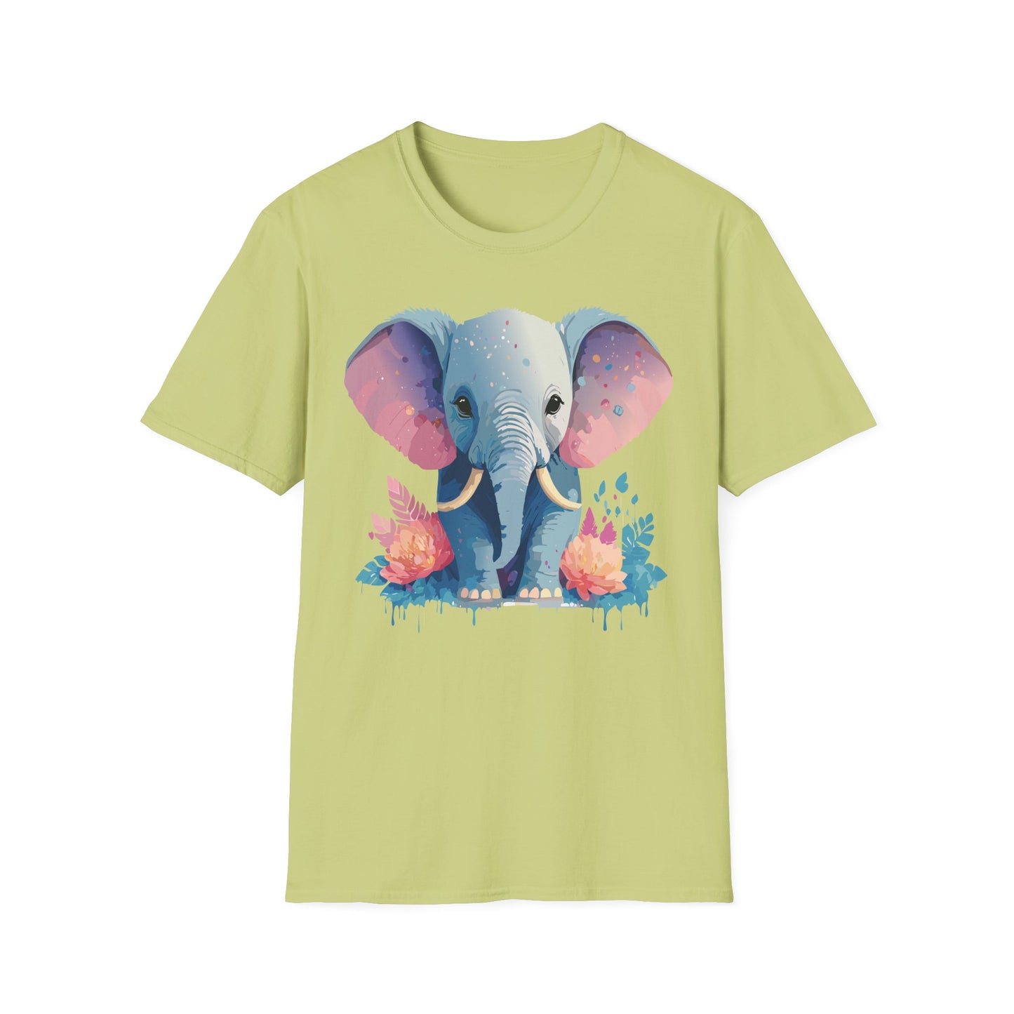 Elephant Shirt, T Shirt with Elephant, Elephant on T Shirt, T Shirt with Animation, Animals Tee Shirt
