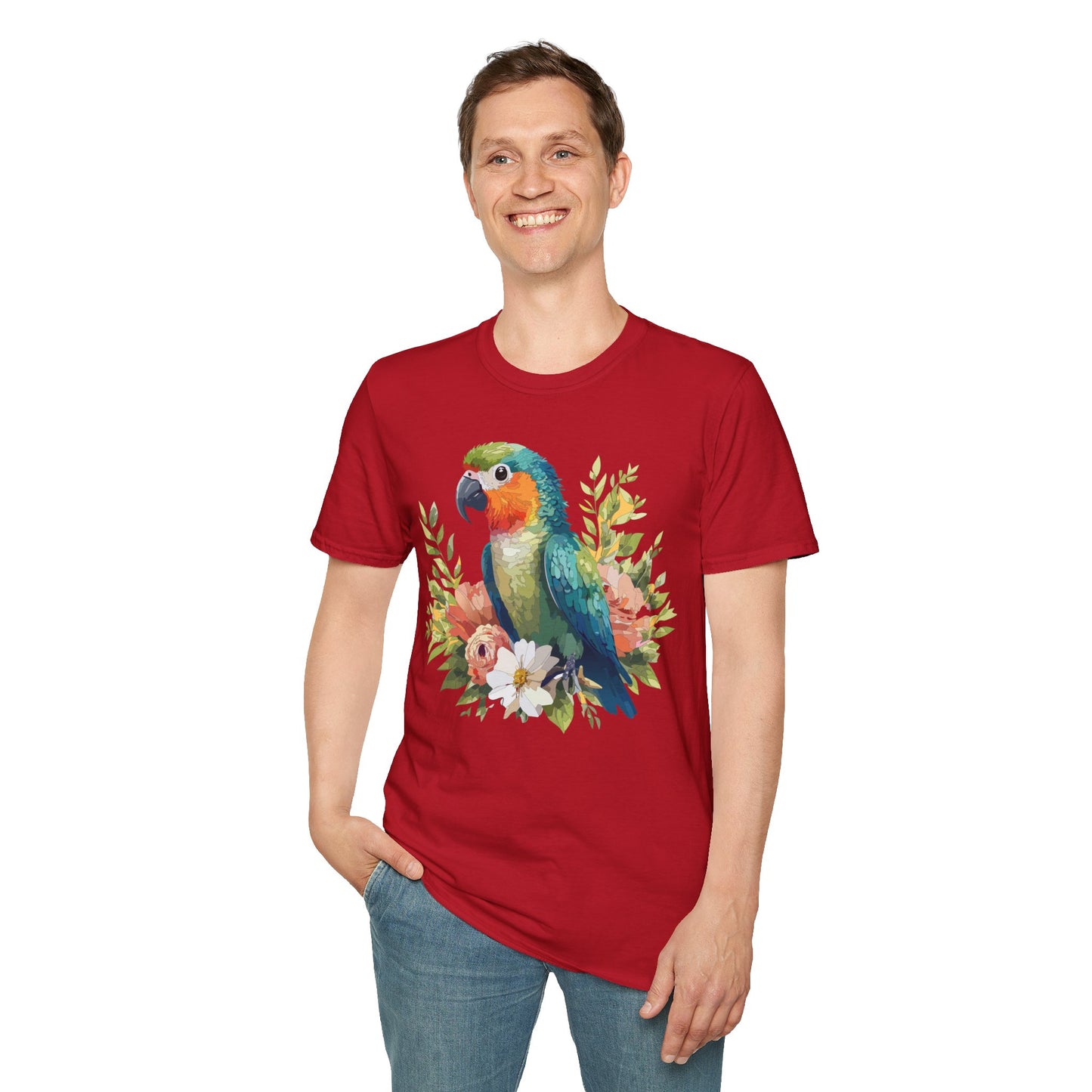 Bird T-Shirt, Floral Bird T Shirt, Shirt with Bird, Shirt with Animal