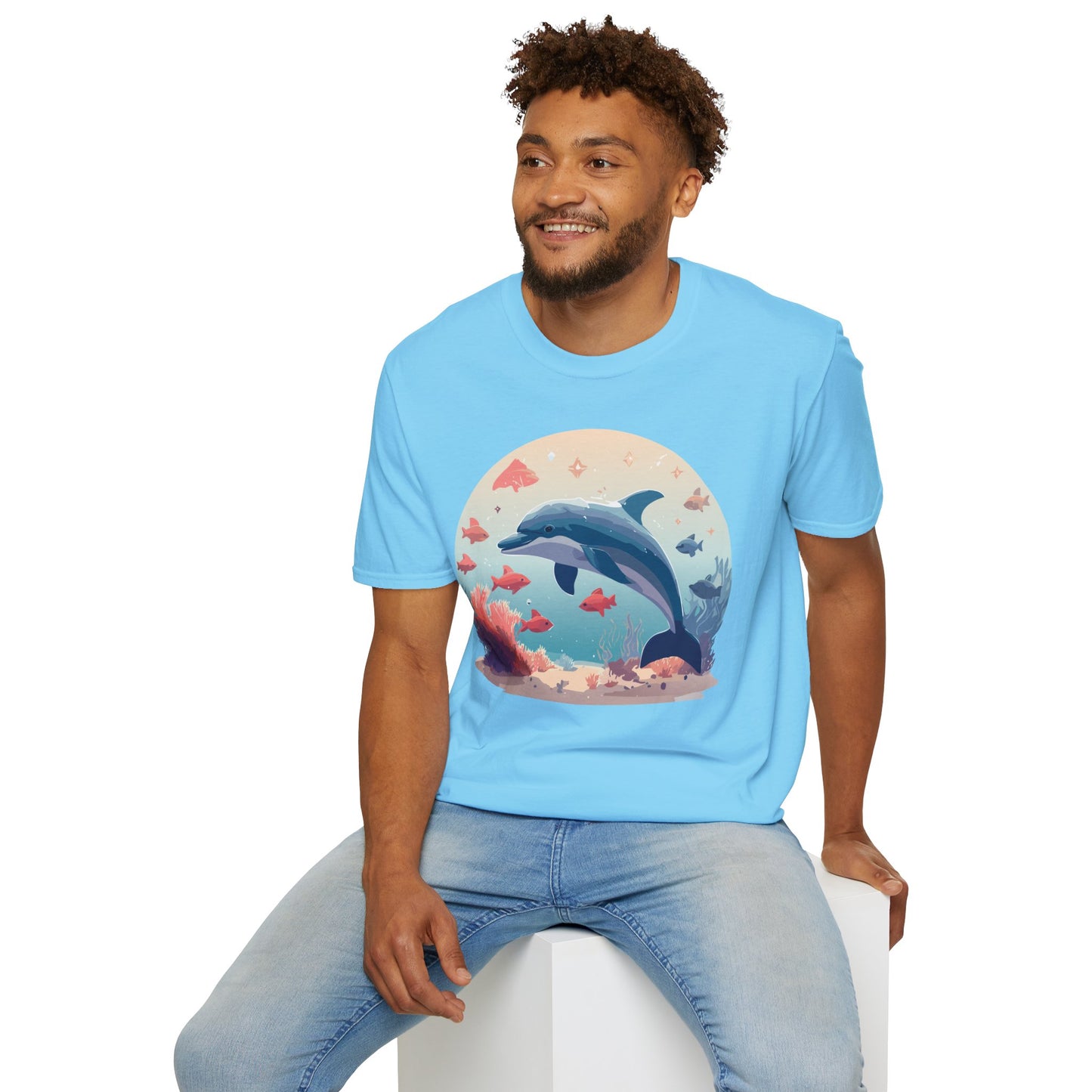 Dolphin Shirts, Shirt with Dolphin, Fish Tee Shirt, Animal Shirt