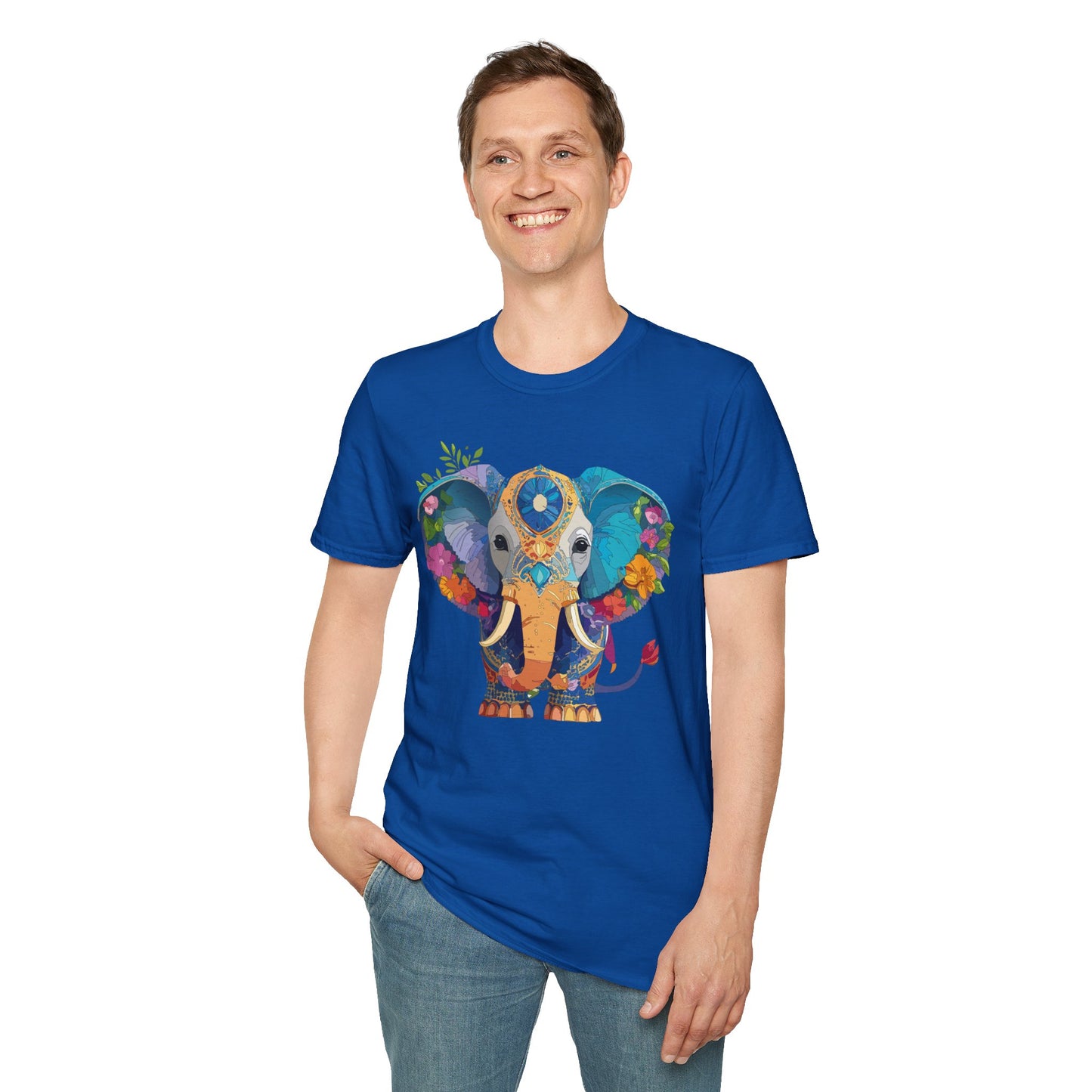 Elephant Shirt, T Shirt with Elephant, Elephant on T Shirt, T Shirt with Animation, Animals Tee Shirt