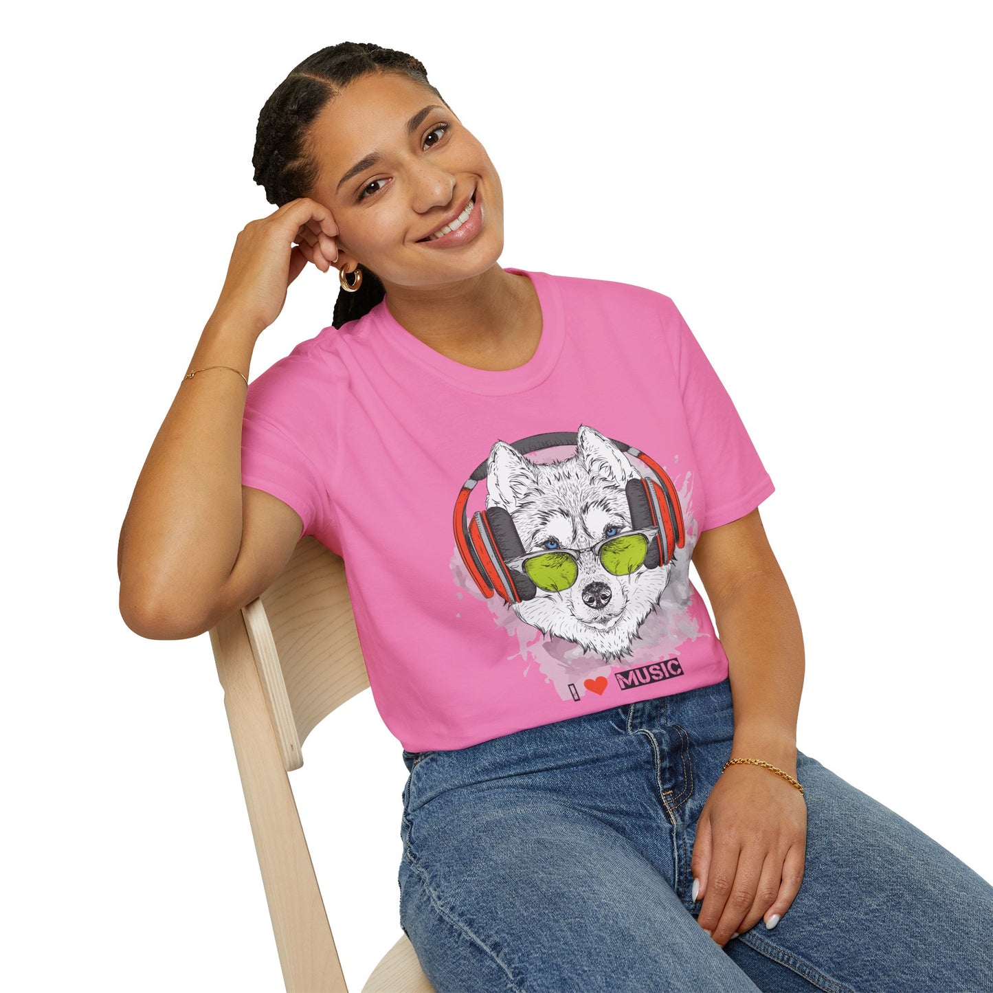 I love Music Animals Shirts, Shirt with Animals, Animals with Headphones Shirt