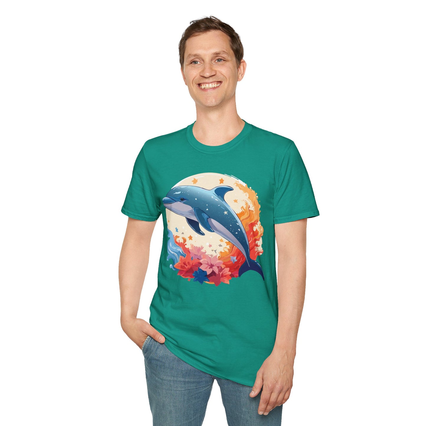Dolphin Shirts, Shirt with Dolphin, Fish Tee Shirt, Animal Shirt