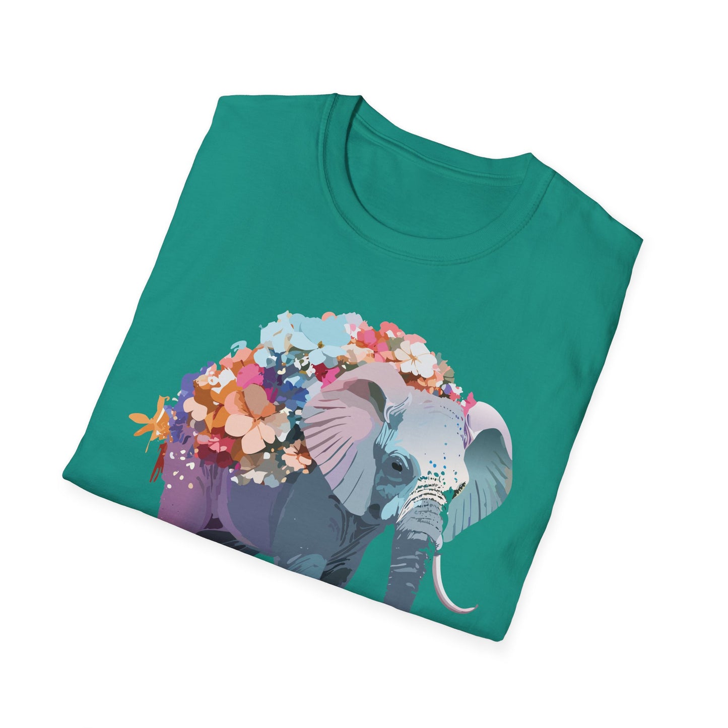 Elephant Shirt, T Shirt with Elephant, Elephant on T Shirt, T Shirt with Animation, Animals Tee Shirt