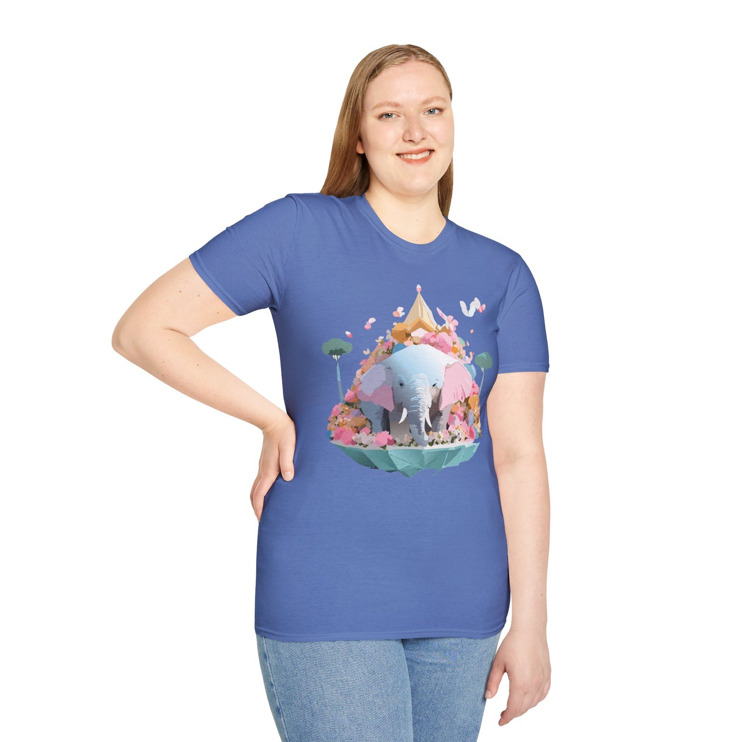 Elephant Shirt, T Shirt with Elephant, Elephant on T Shirt, T Shirt with Animation, Animals Tee Shirt
