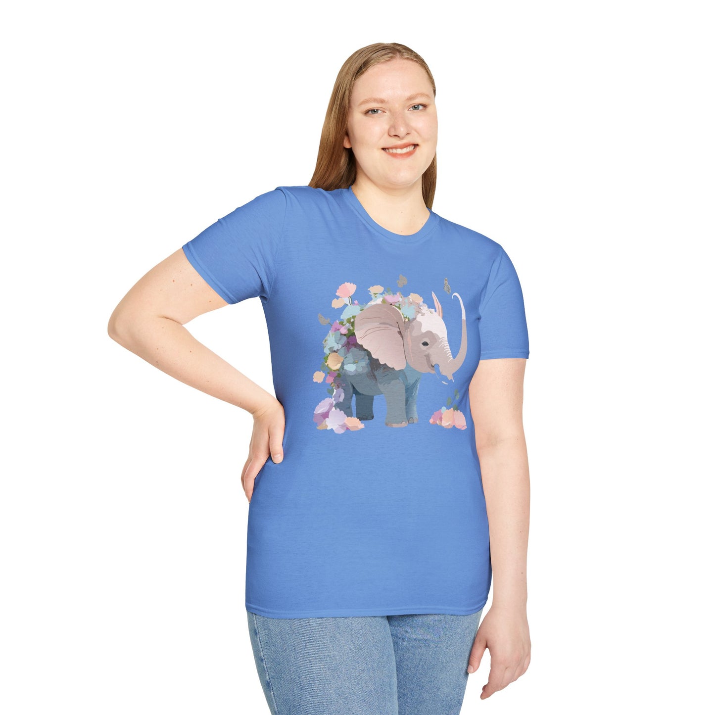 Elephant Shirt, T Shirt with Elephant, Elephant on T Shirt, T Shirt with Animation, Animals Tee Shirt
