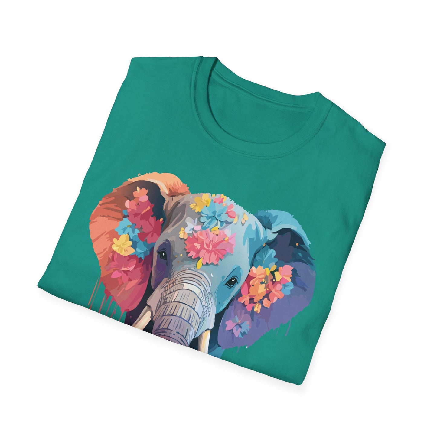 Elephant Shirt, T Shirt with Elephant, Elephant on T Shirt, T Shirt with Animation, Animals Tee Shirt