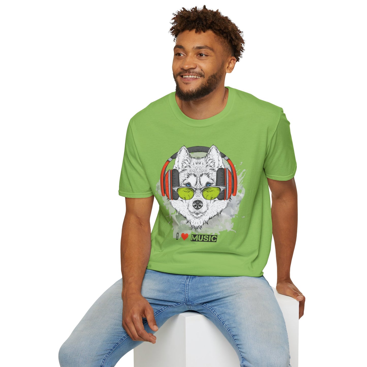 I love Music Animals Shirts, Shirt with Animals, Animals with Headphones Shirt