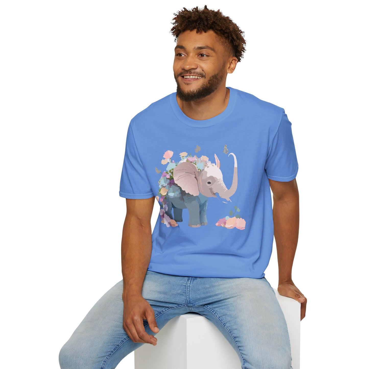 Elephant Shirt, T Shirt with Elephant, Elephant on T Shirt, T Shirt with Animation, Animals Tee Shirt