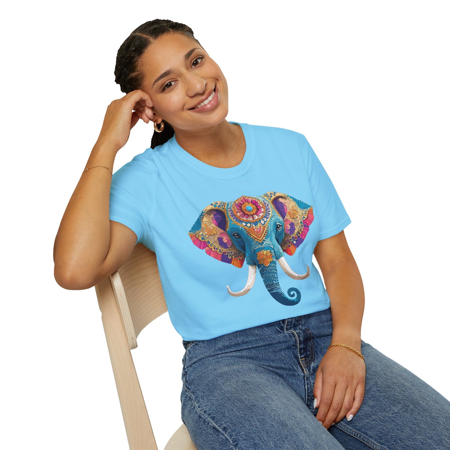 Elephant Shirt, T Shirt with Elephant, Elephant on T Shirt, T Shirt with Animation, Animals Tee Shirt