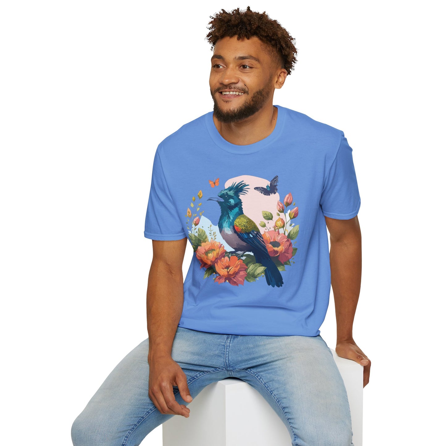 Bird T-Shirt, Floral Bird T Shirt, Shirt with Bird, Shirt with Animal