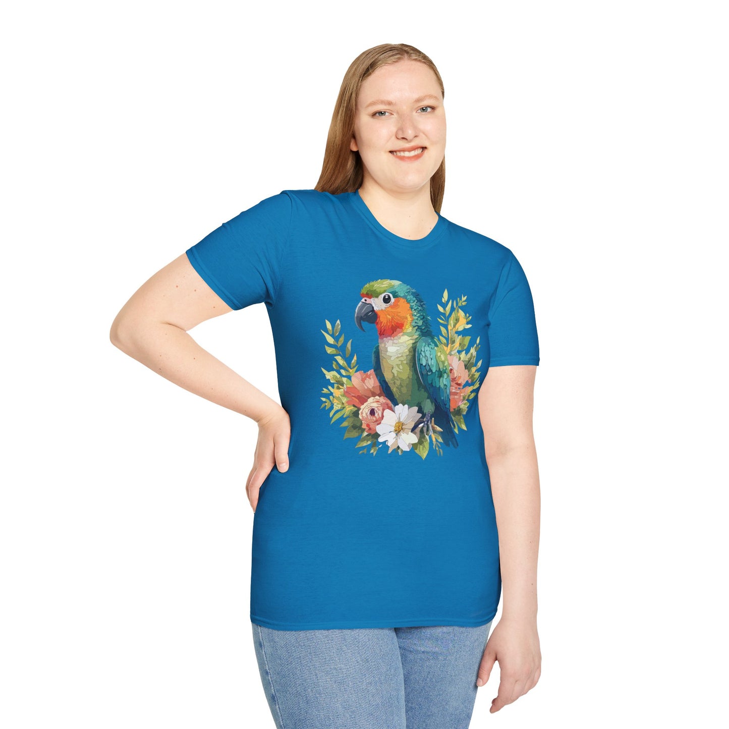 Bird T-Shirt, Floral Bird T Shirt, Shirt with Bird, Shirt with Animal