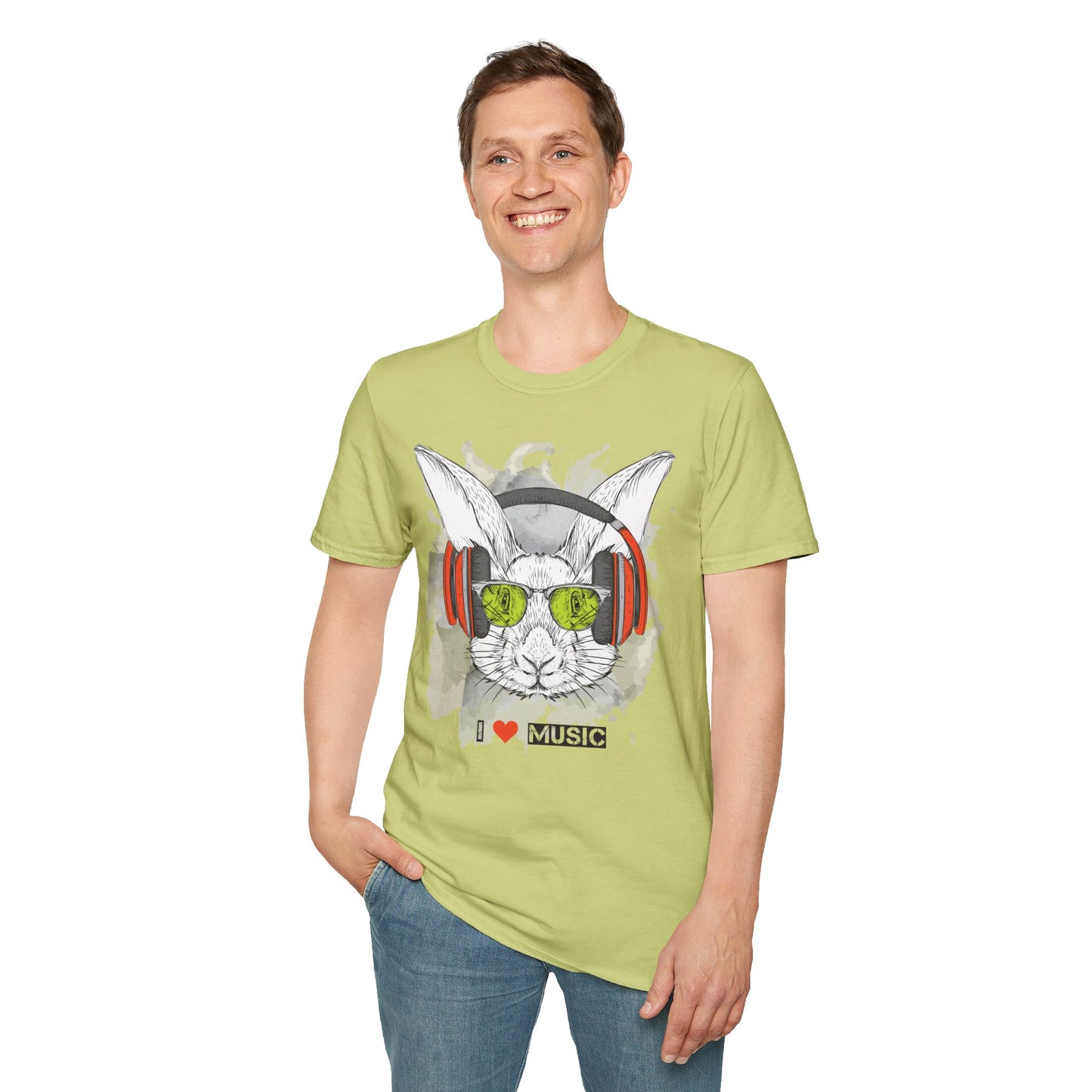 I love Music Animals Shirts, Shirt with Animals, Animals with Headphones Shirt